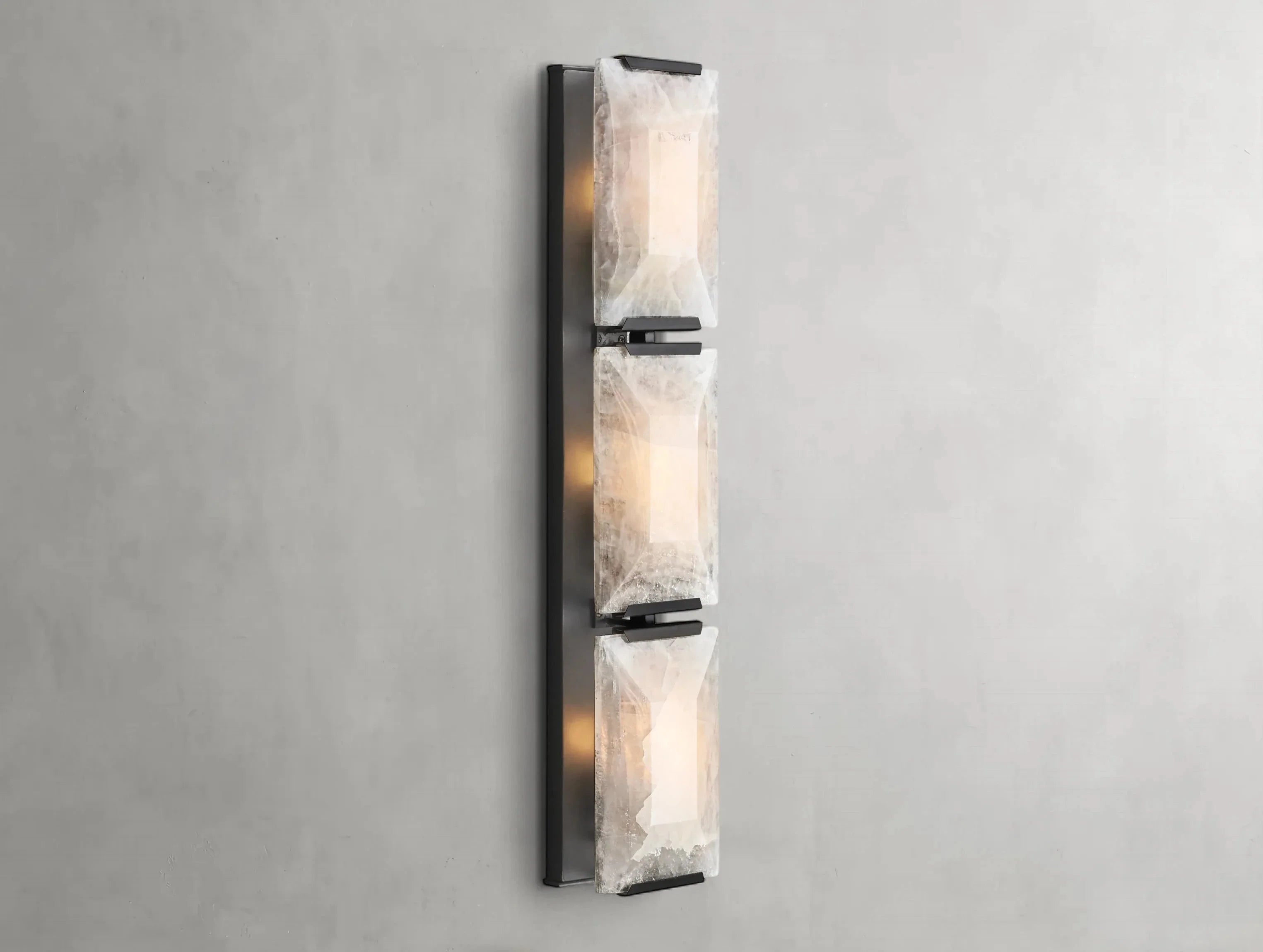 Valonne Calcite Triple Sconce ZELNO LIGHTING