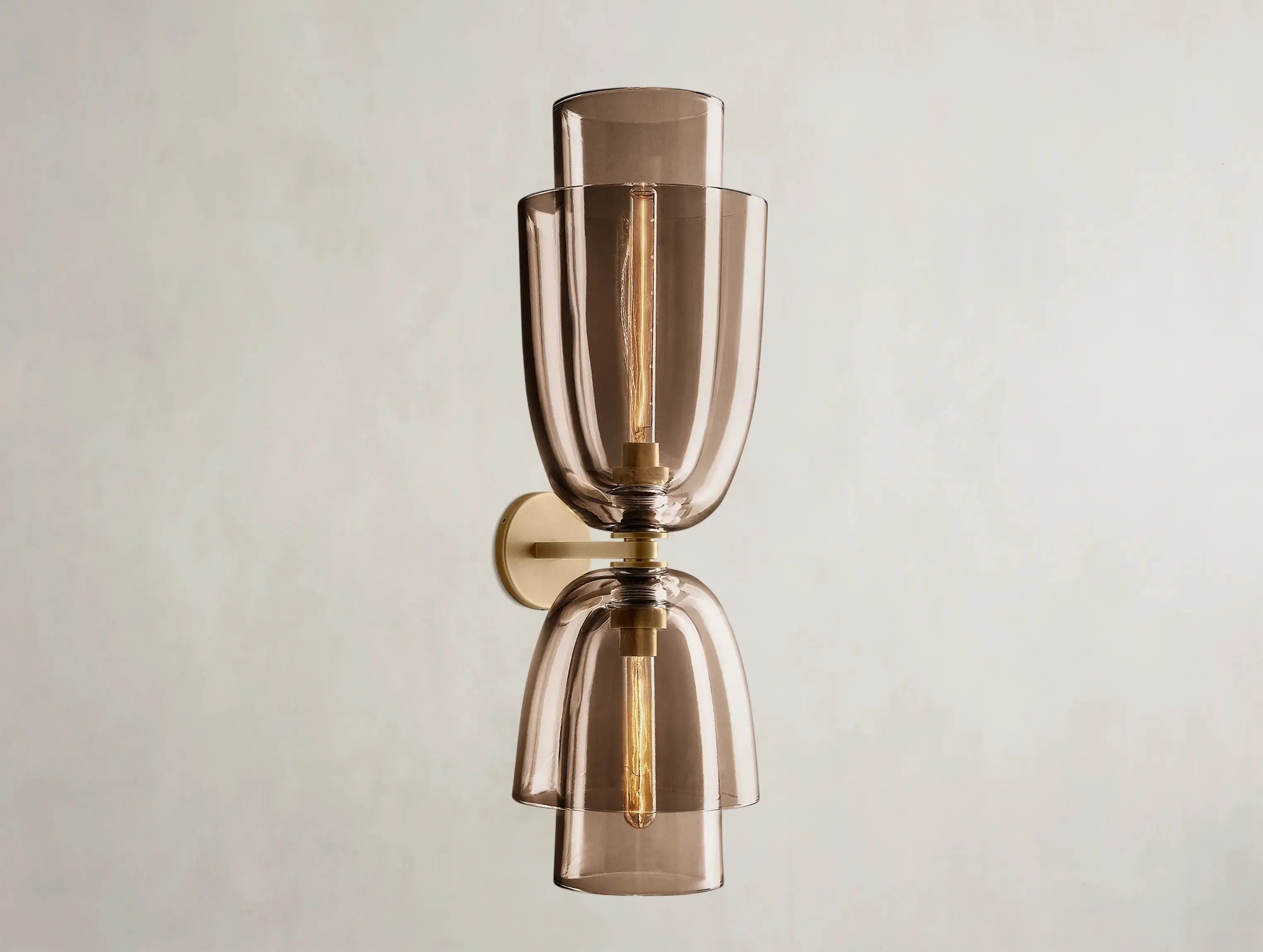 Blum Double Glass Sconce ZELNO LIGHTING