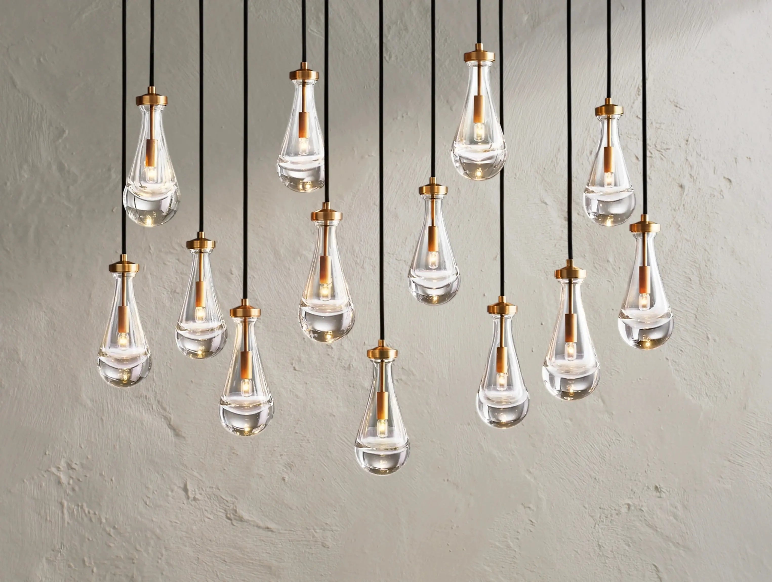 Rainfall Rectangular Chandelier ZELNO LIGHTING