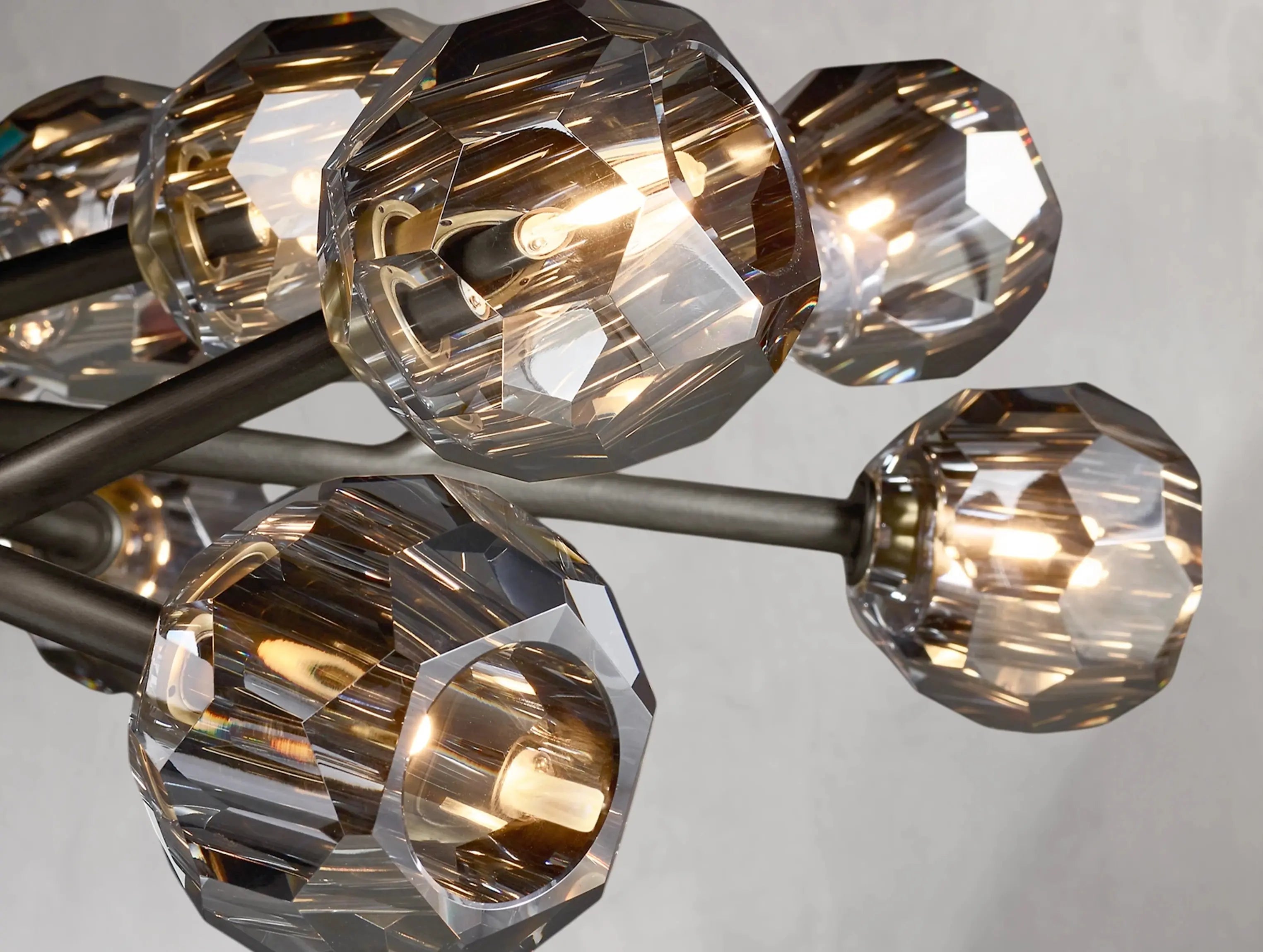 Orbital Cristal Glass Oval Chandelier ZELNO LIGHTING