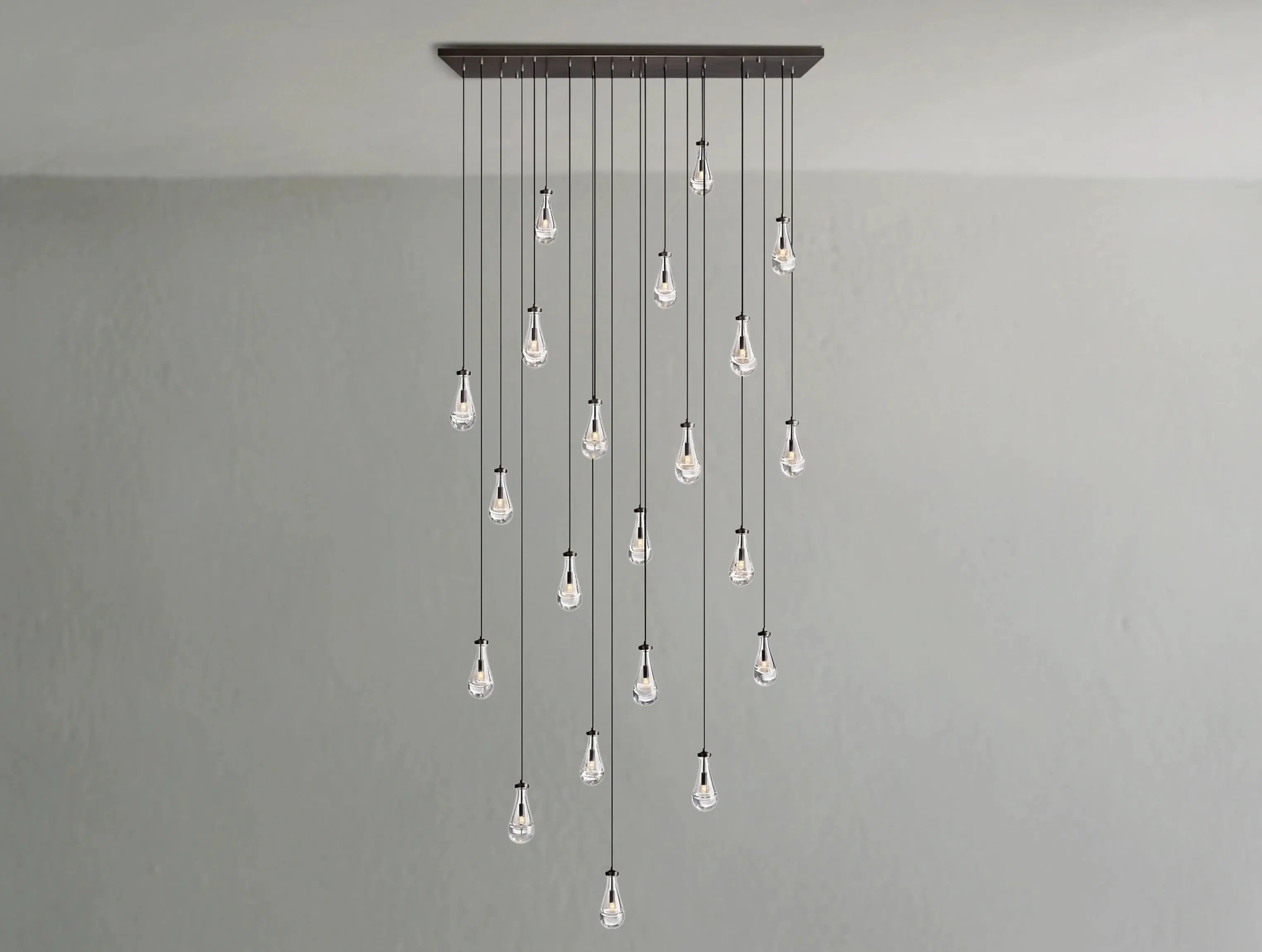 Rainfall Rectangular Chandelier ZELNO LIGHTING