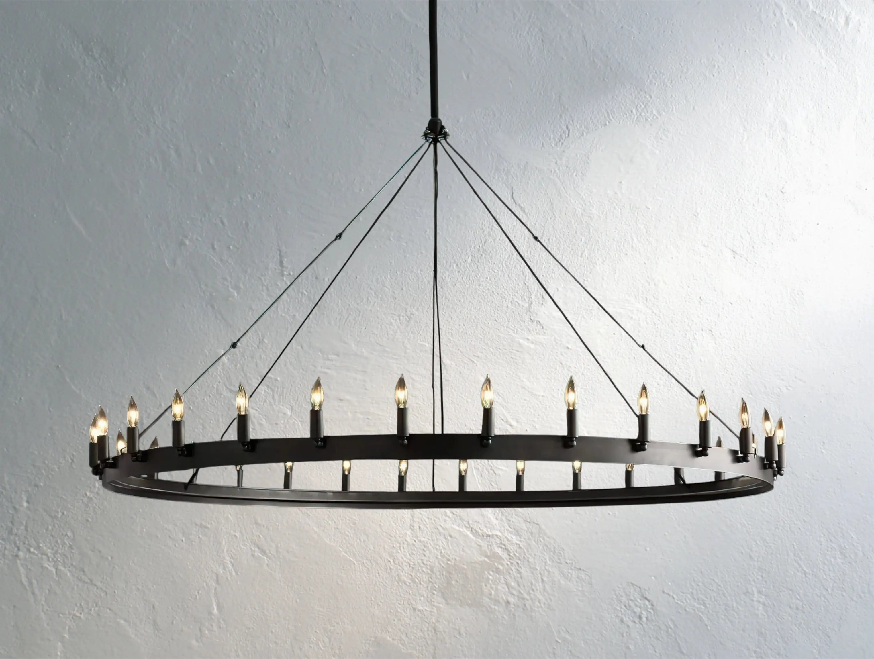 ForgeLine Vintage Filament Round Chandelier ZELNO LIGHTING
