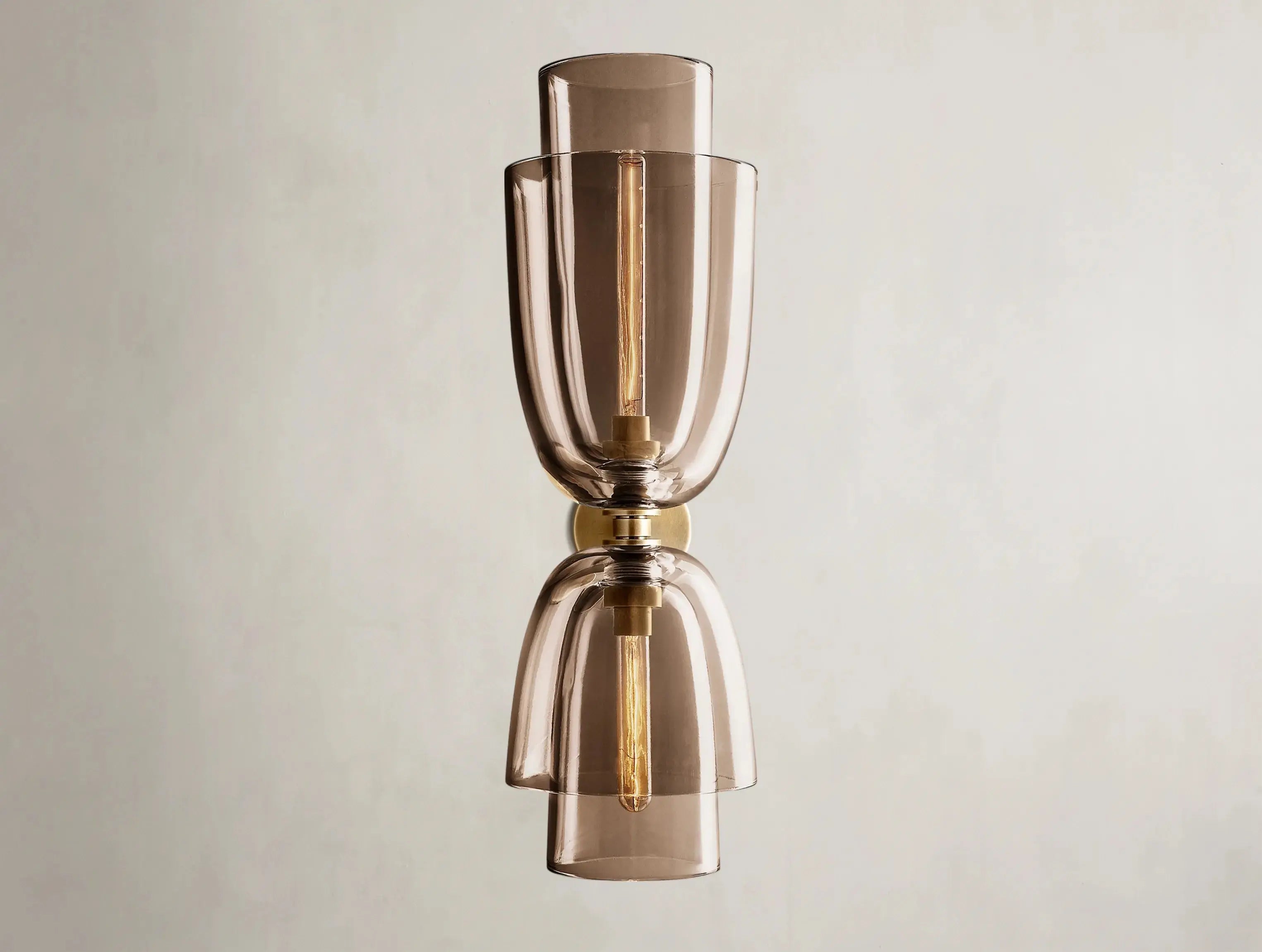 Blum Double Glass Sconce ZELNO LIGHTING