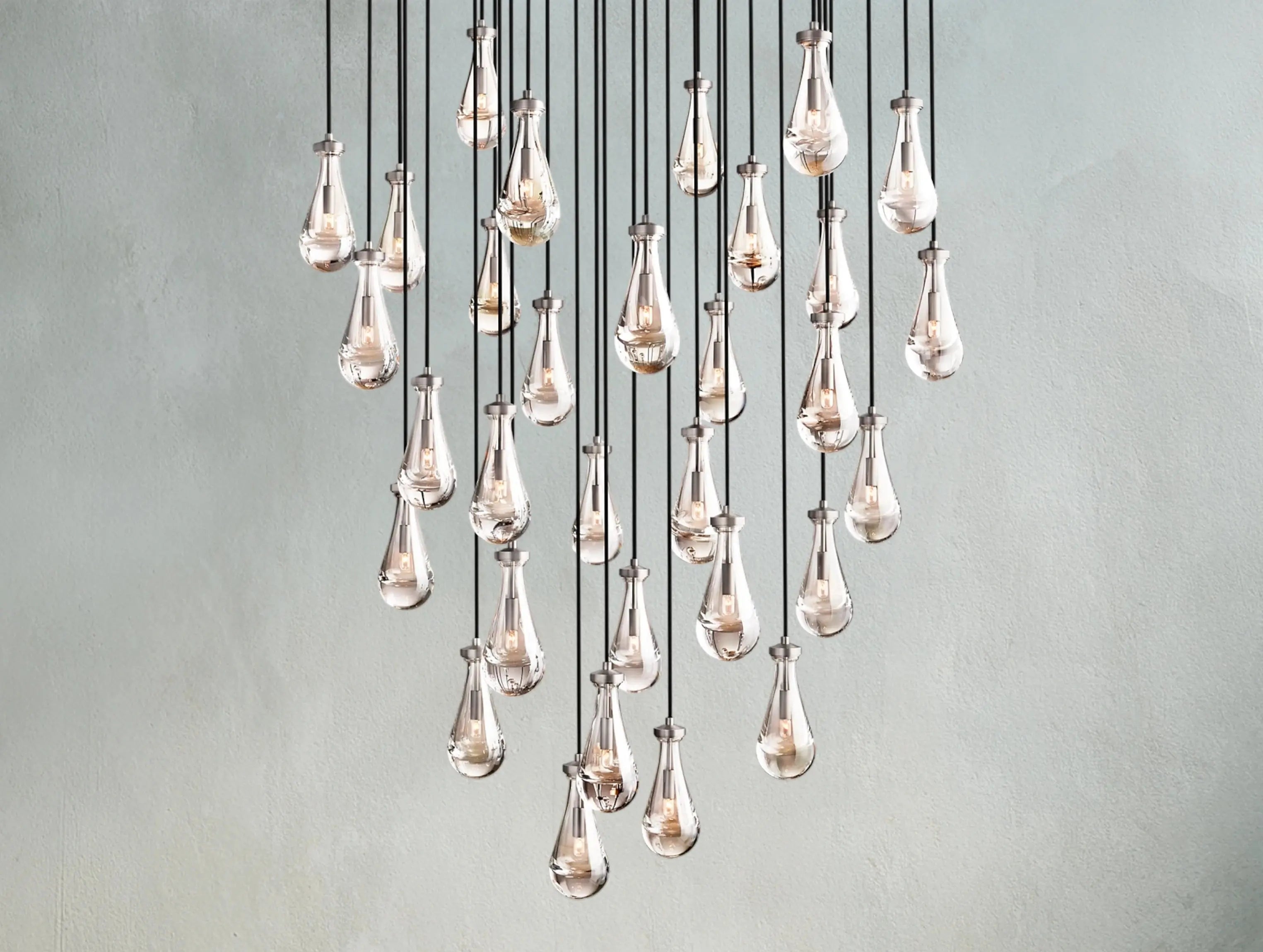 Rainfall Round Chandelier ZELNO LIGHTING
