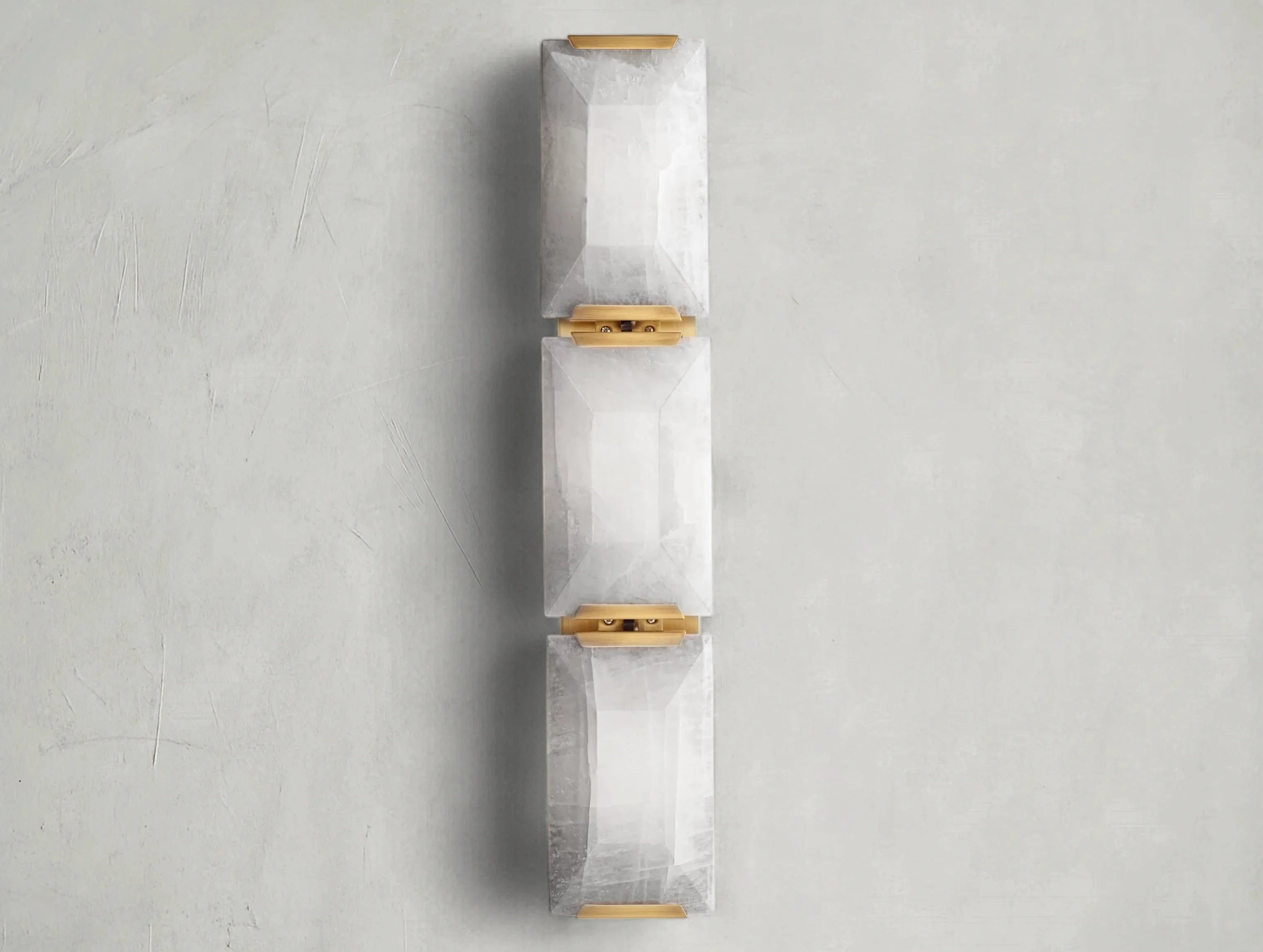 Valonne Calcite Triple Sconce ZELNO LIGHTING
