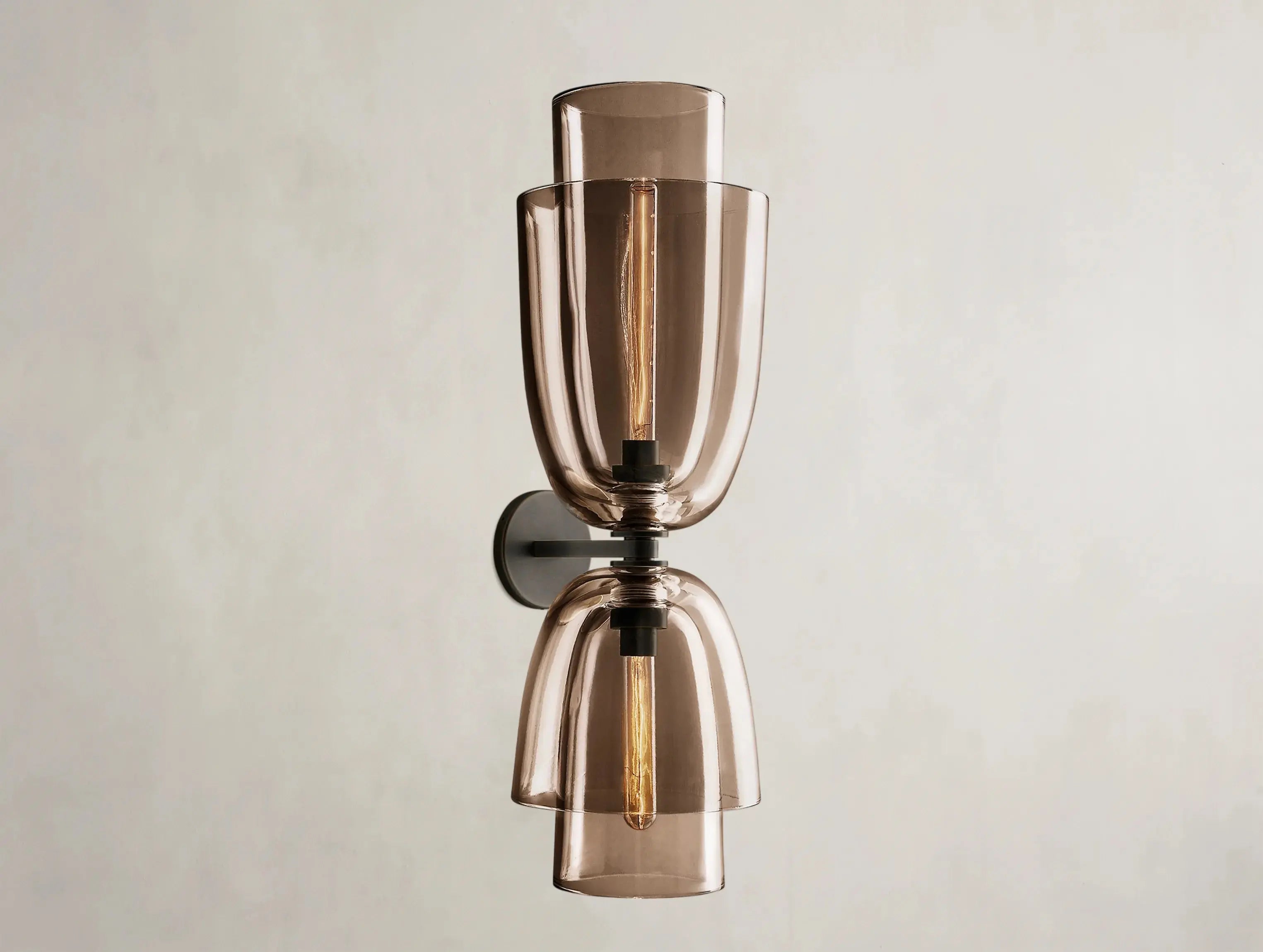 Blum Double Glass Sconce ZELNO LIGHTING