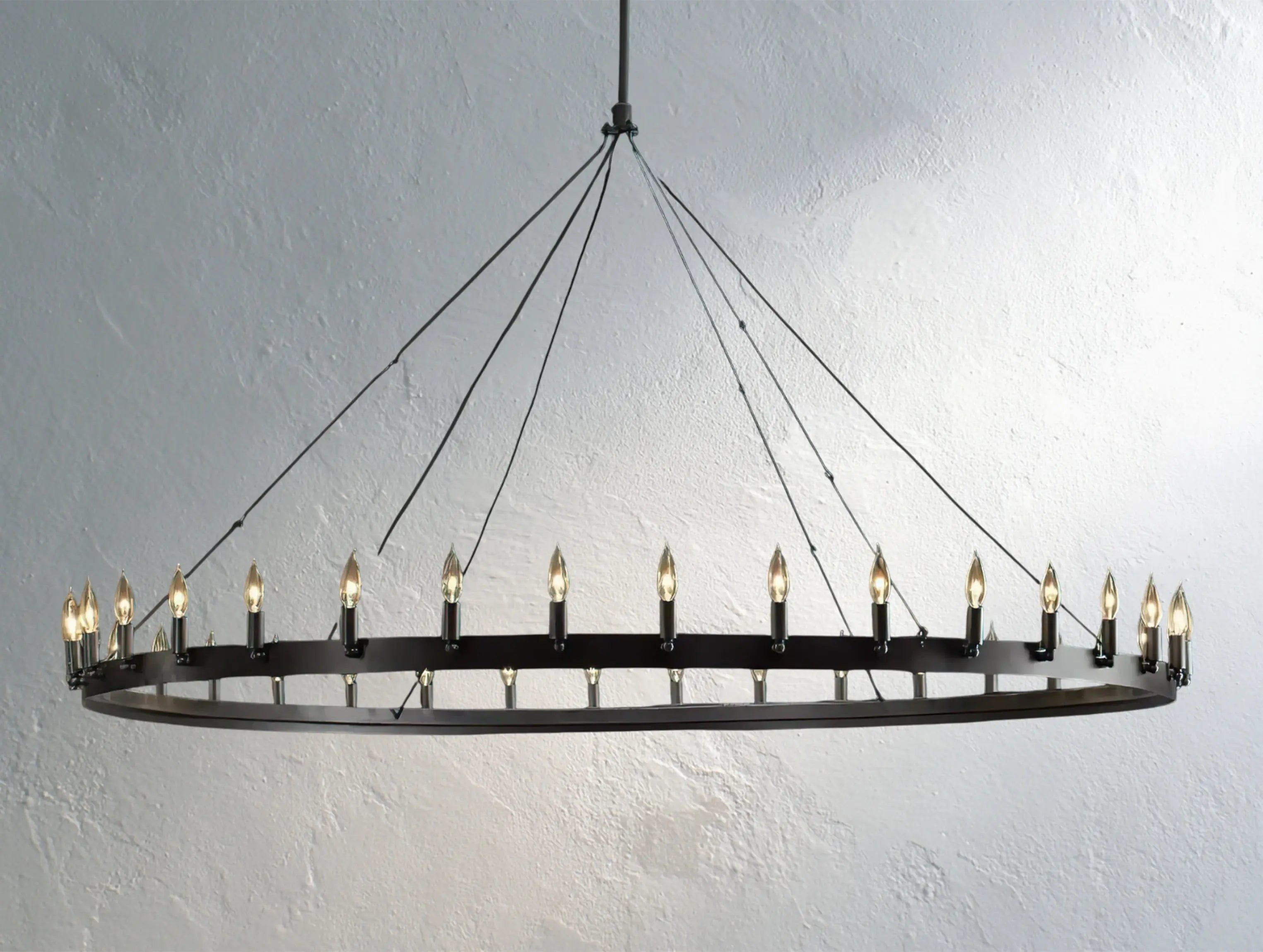 ForgeLine Vintage Filament Round Chandelier ZELNO LIGHTING