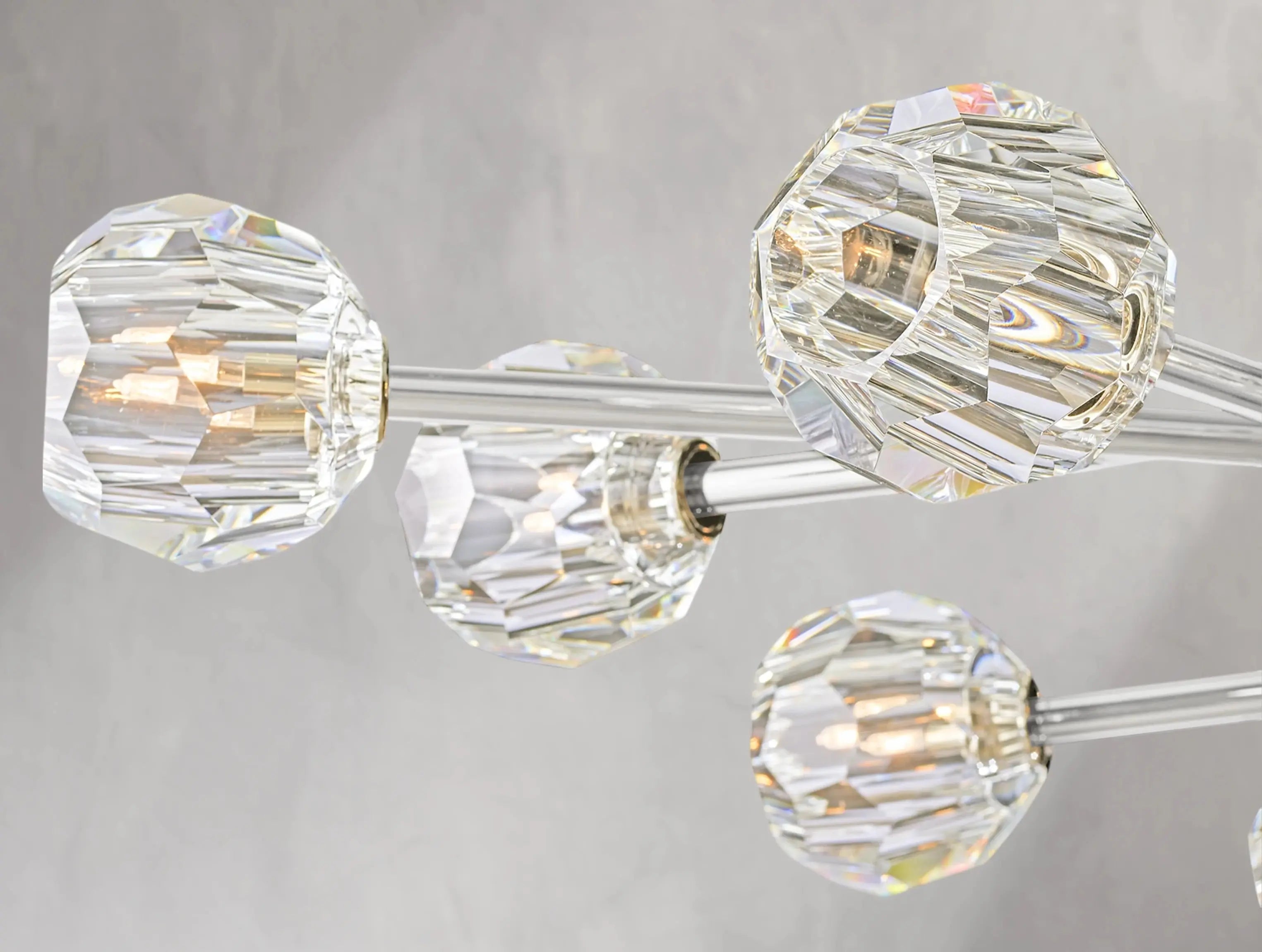 Orbital Cristal Glass Oval Chandelier ZELNO LIGHTING