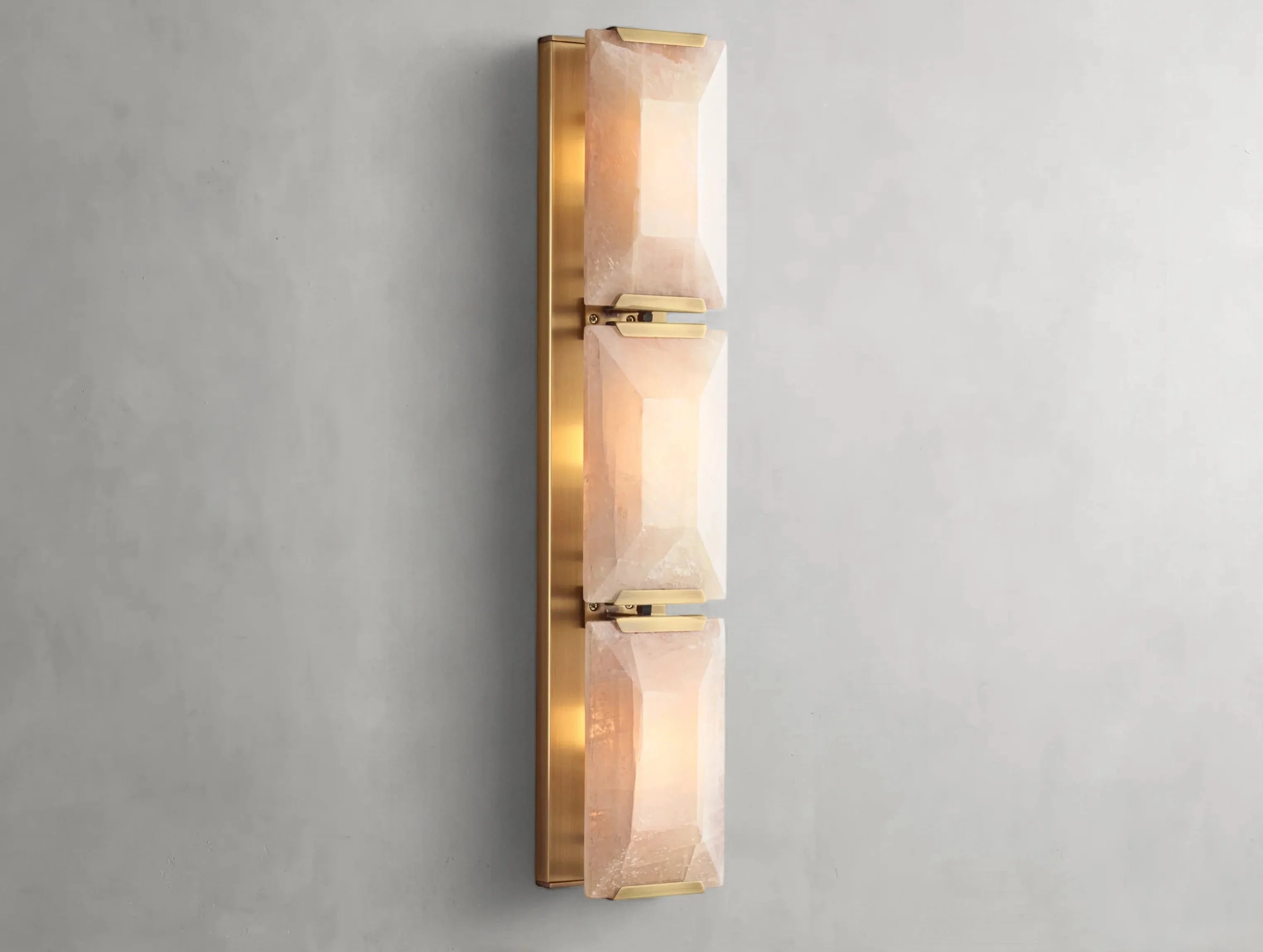 Valonne Calcite Triple Sconce ZELNO LIGHTING