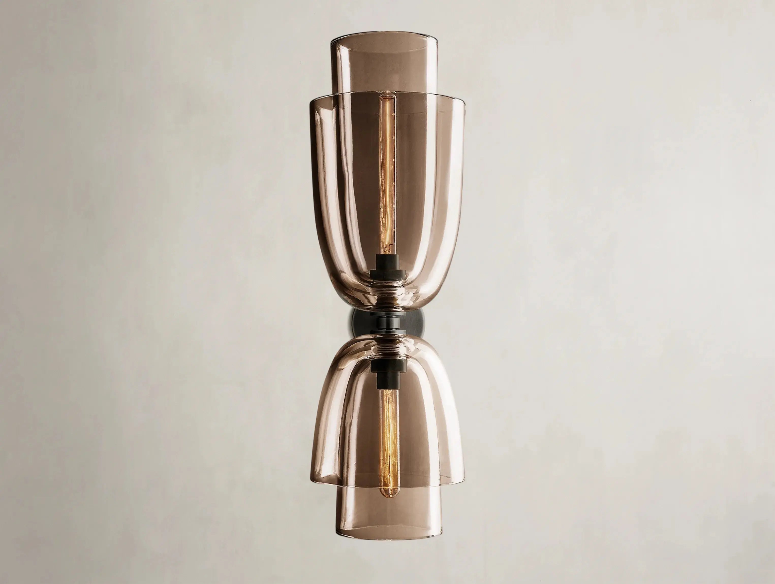Blum Double Glass Sconce ZELNO LIGHTING