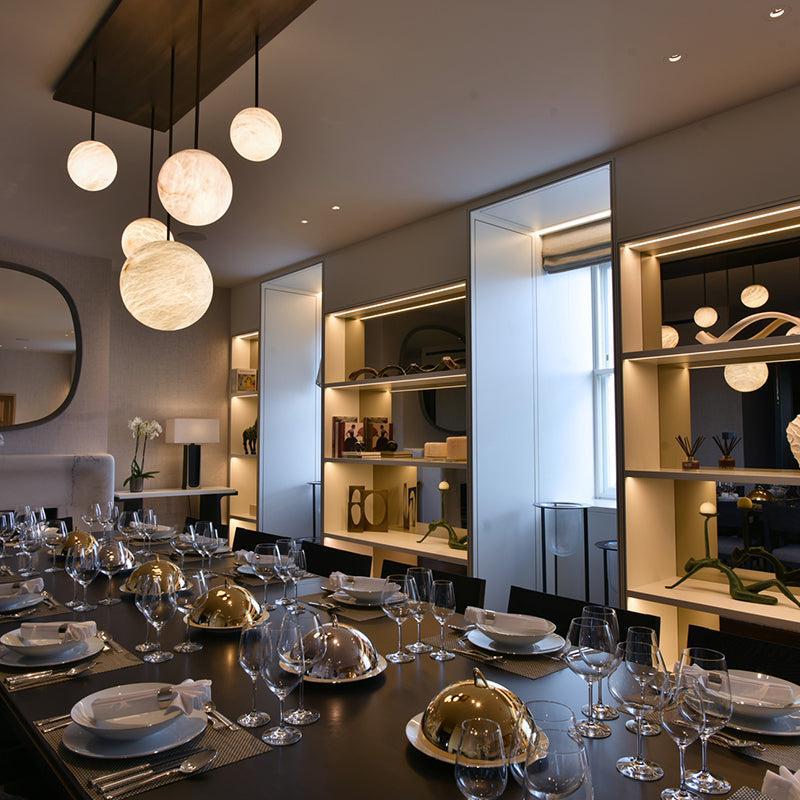 Alabaster Constellation Chandelier, Multi Pendant Light - Zelnolighting