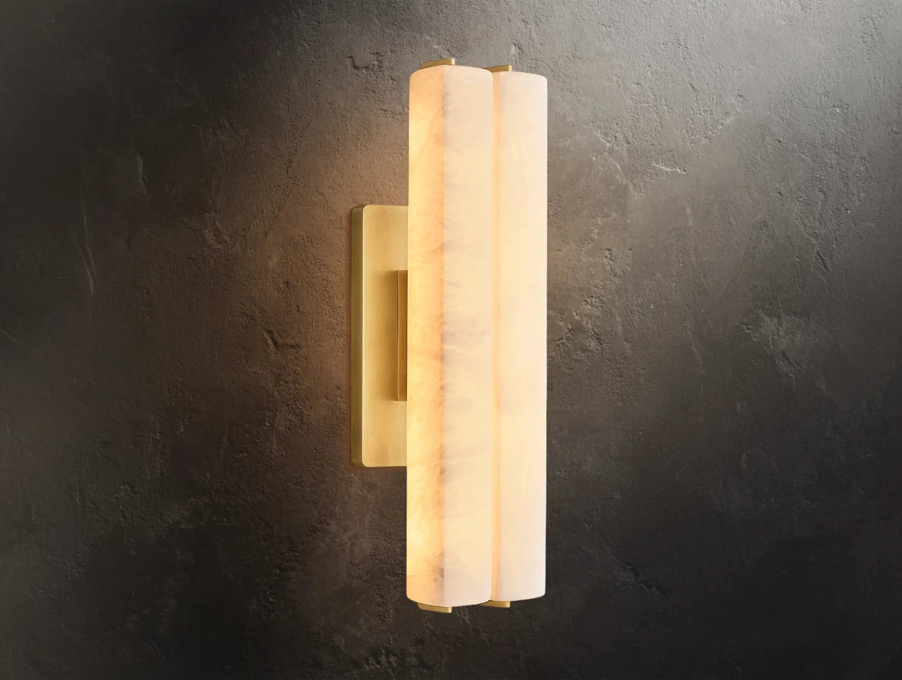 Ardubon Alabaster Double Sconce ZELNO LIGHTING