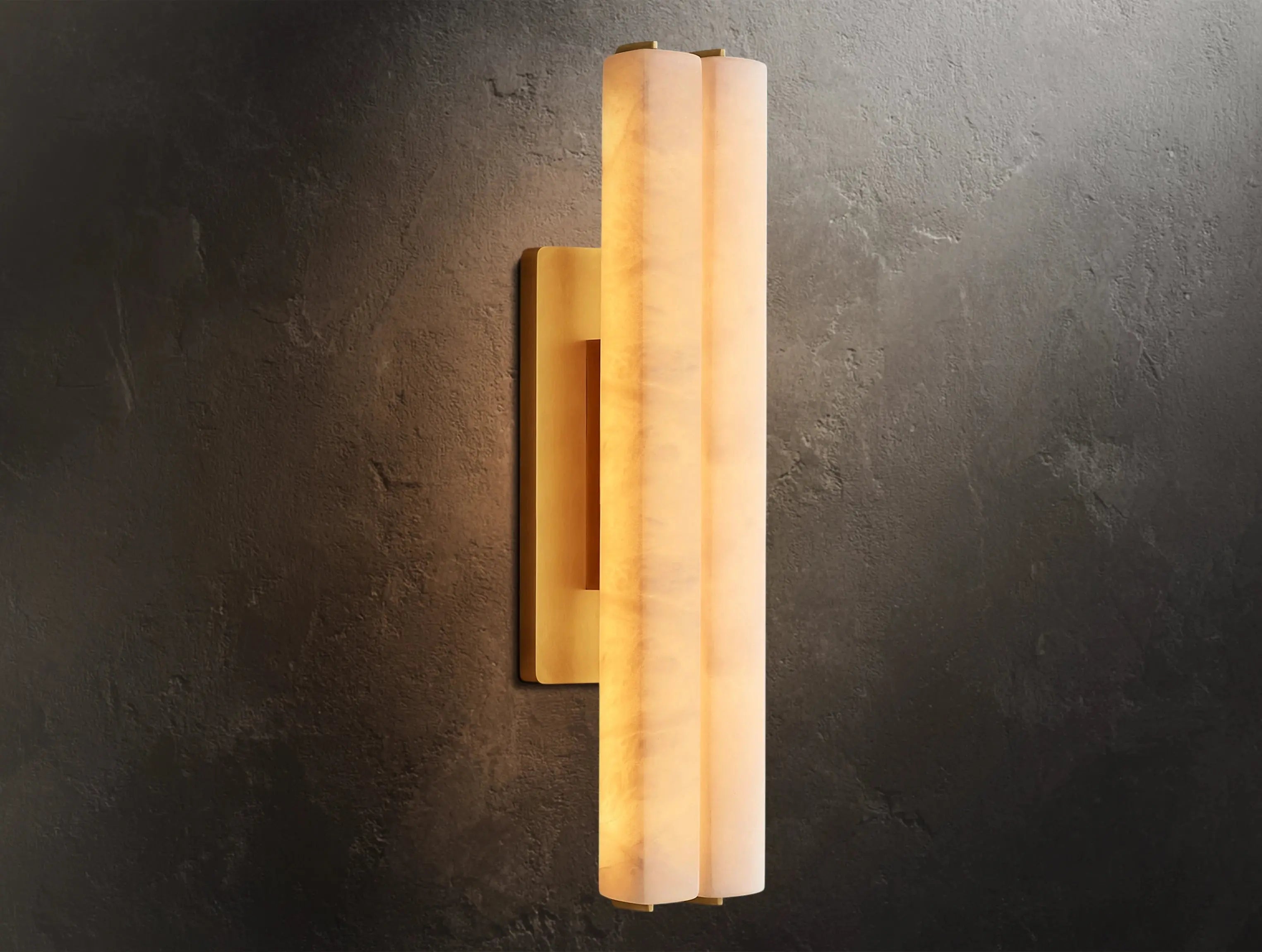 Ardubon Alabaster Double Sconce ZELNO LIGHTING