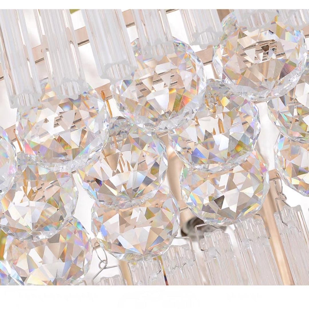 Extra Large Three Layers Round Luxury Flush Mounted Crystal Chandelier for Living Room - Zelnolighting