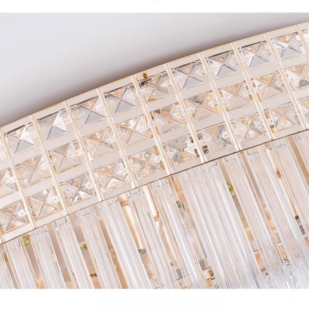 Extra Large Three Layers Round Luxury Flush Mounted Crystal Chandelier for Living Room - Zelnolighting