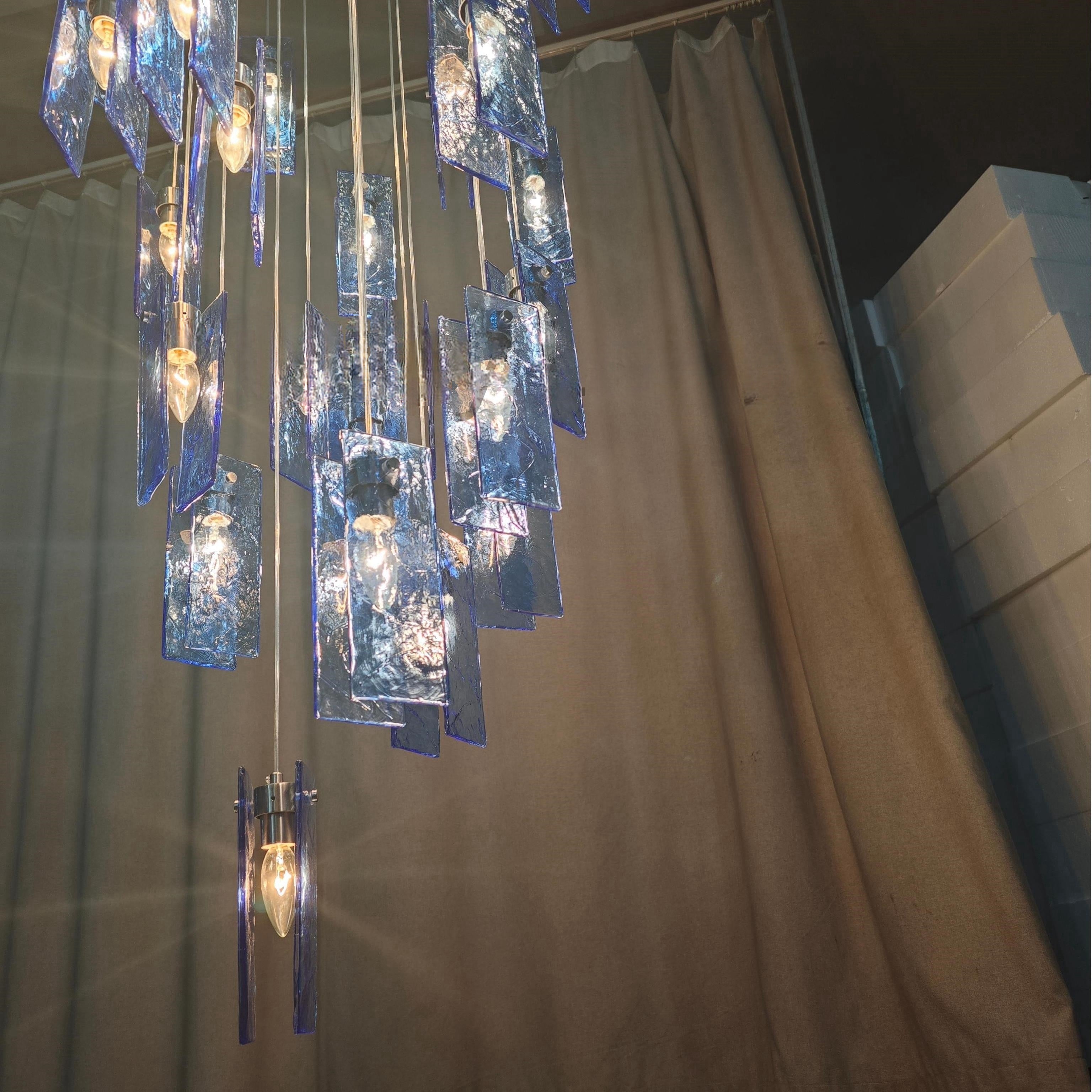 Art Design 1/25/60/84-Light Colorful Rectangle Cluster Glass Tile Pendant/Chandelier - Zelnolighting