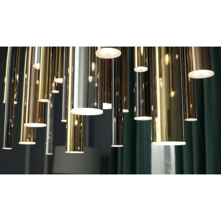 Bellini Rectangular Tri-Tone Tubular Pendant Light Chandelier - Zelnolighting