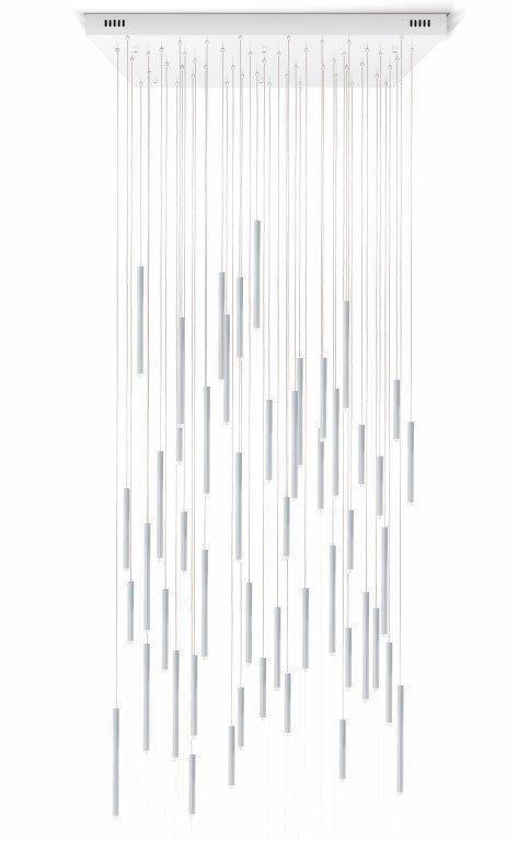 Bellini Square Tri-Tone Tubular Pendant Light Chandelier - Zelnolighting