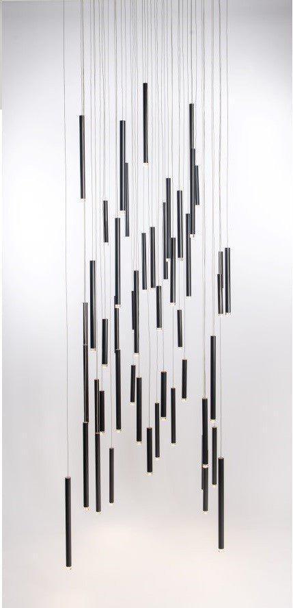 Bellini Rectangular Tubular Pendant Light Chandelier - Zelnolighting