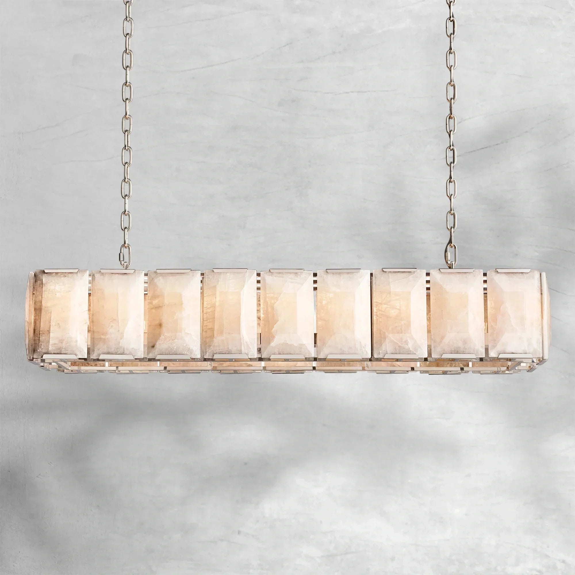 Harlew Calcite Rectangular Chandelier 62"