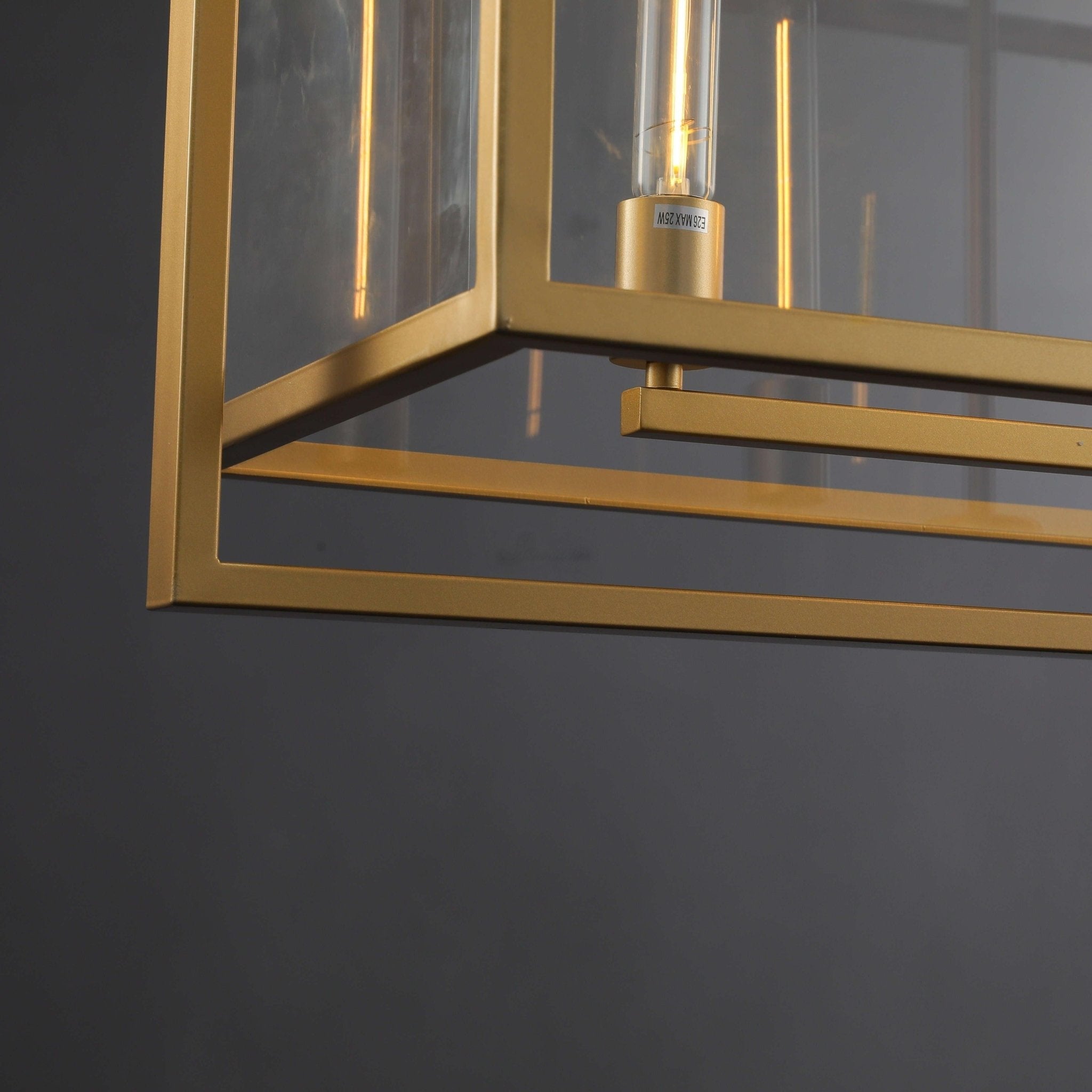 54 Inch Glass Rectangular Chandelier - Beckman - Zelno Lighting