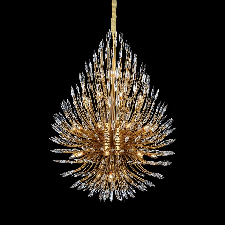 Lily Starburst Crystal Sputnik Chandelier - Zelnolighting