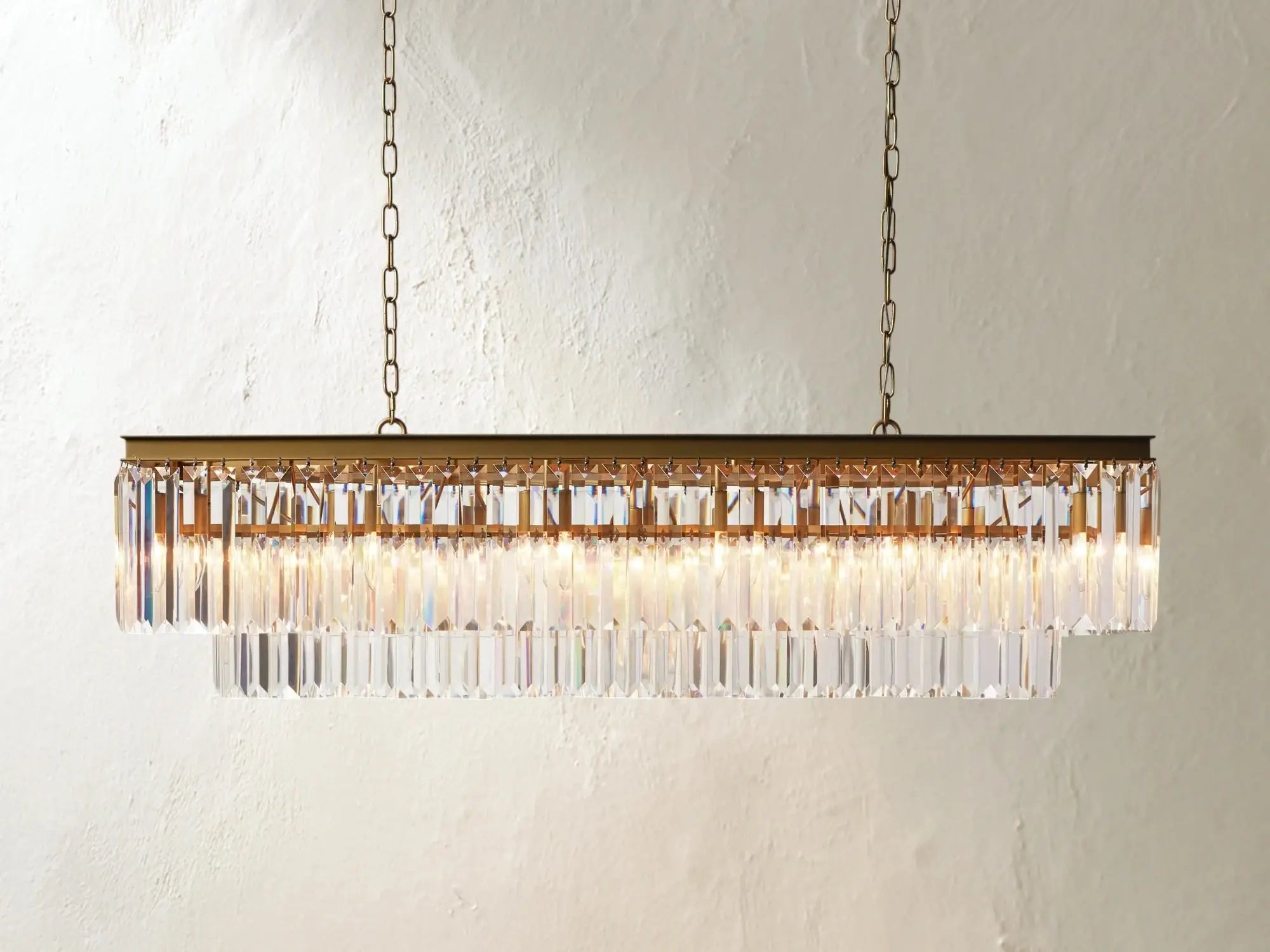Molyland Tiered Rectangular Chandelier ZELNO LIGHTING