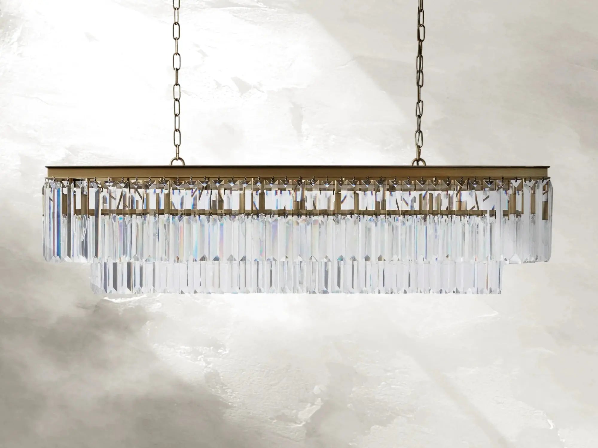 Molyland Tiered Rectangular Chandelier ZELNO LIGHTING