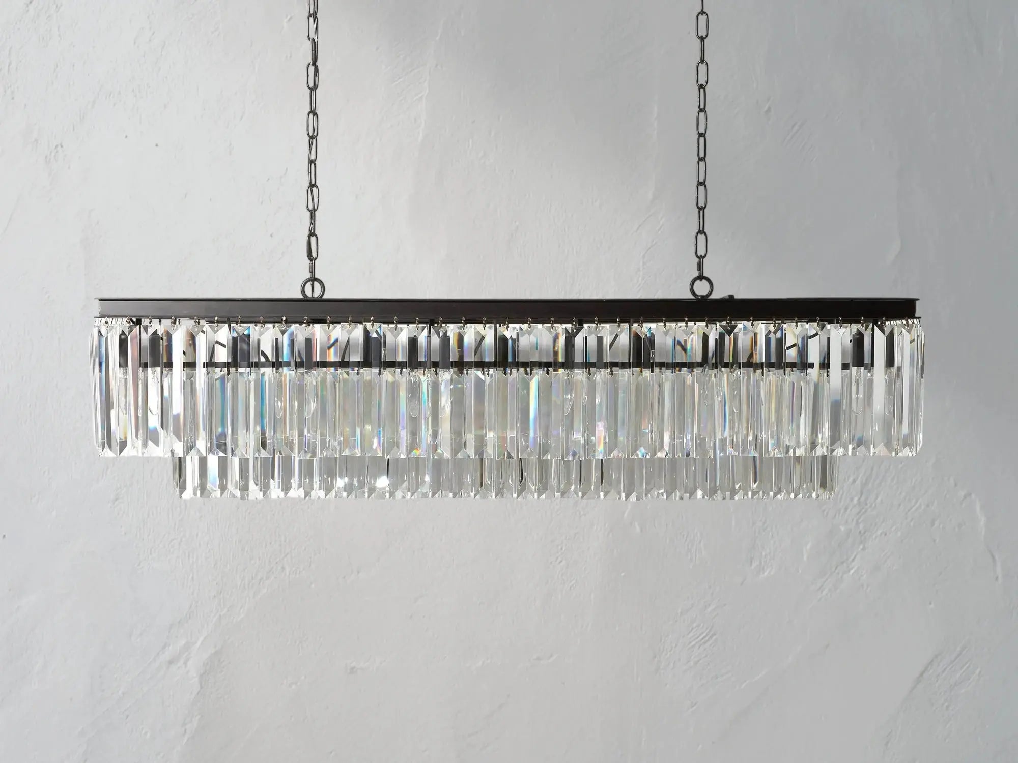 Molyland Tiered Rectangular Chandelier ZELNO LIGHTING