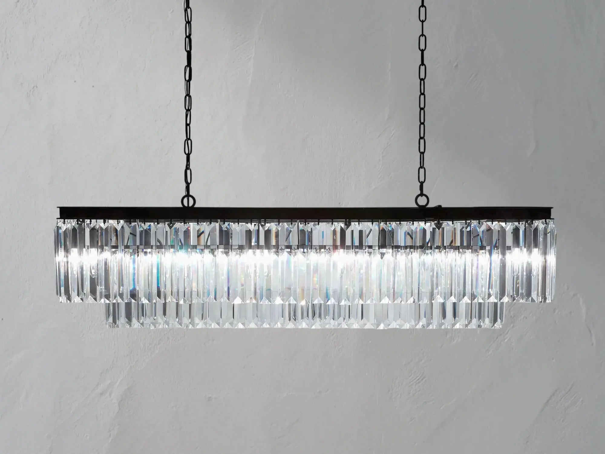 Molyland Tiered Rectangular Chandelier ZELNO LIGHTING