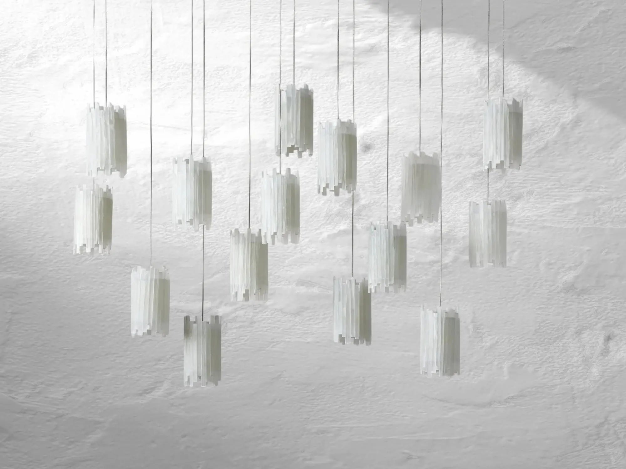 Jaina Selenite Rectangular Chandelier ZELNO LIGHTING