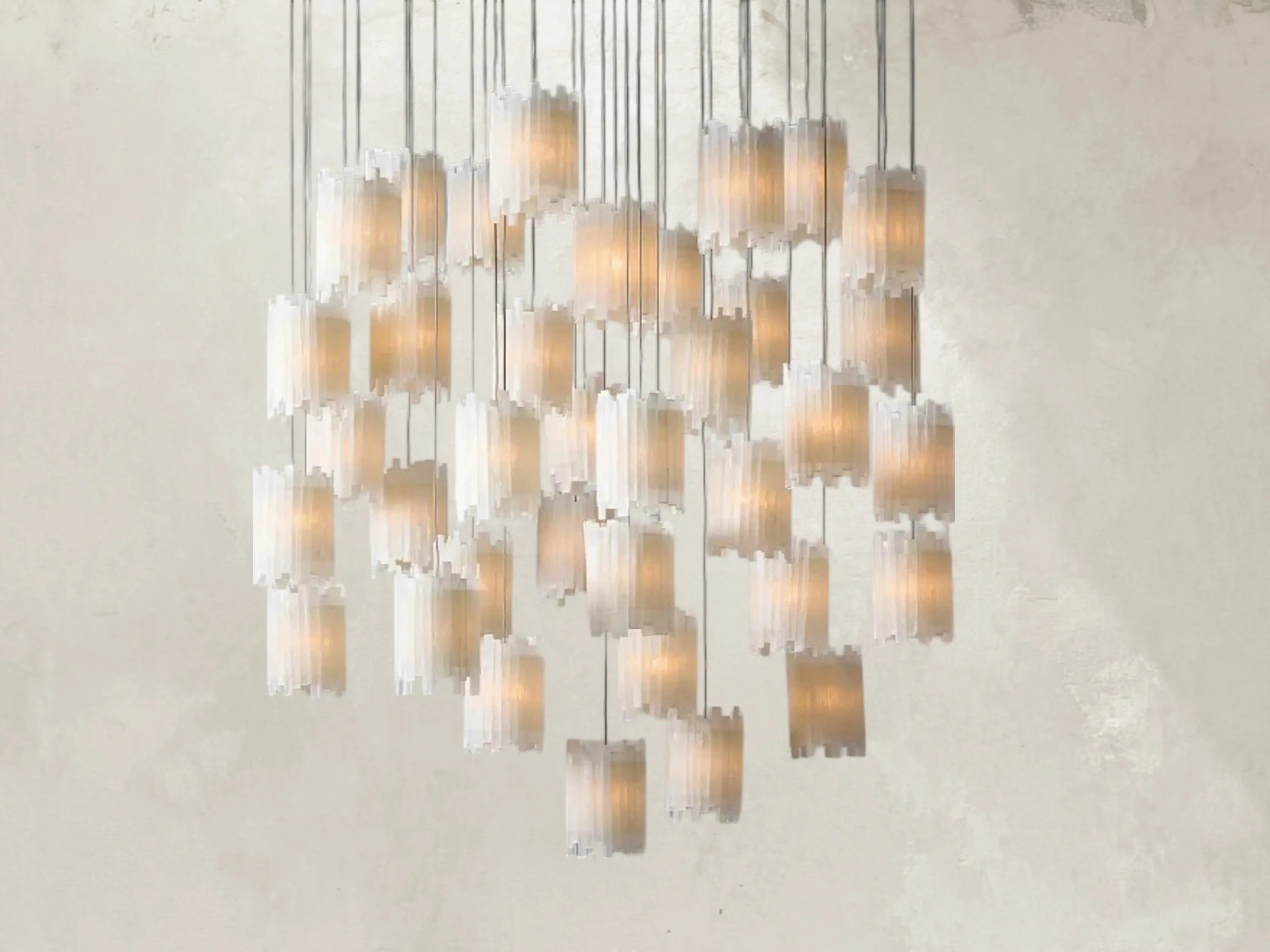Jaina Selenite Round Chandelier ZELNO LIGHTING