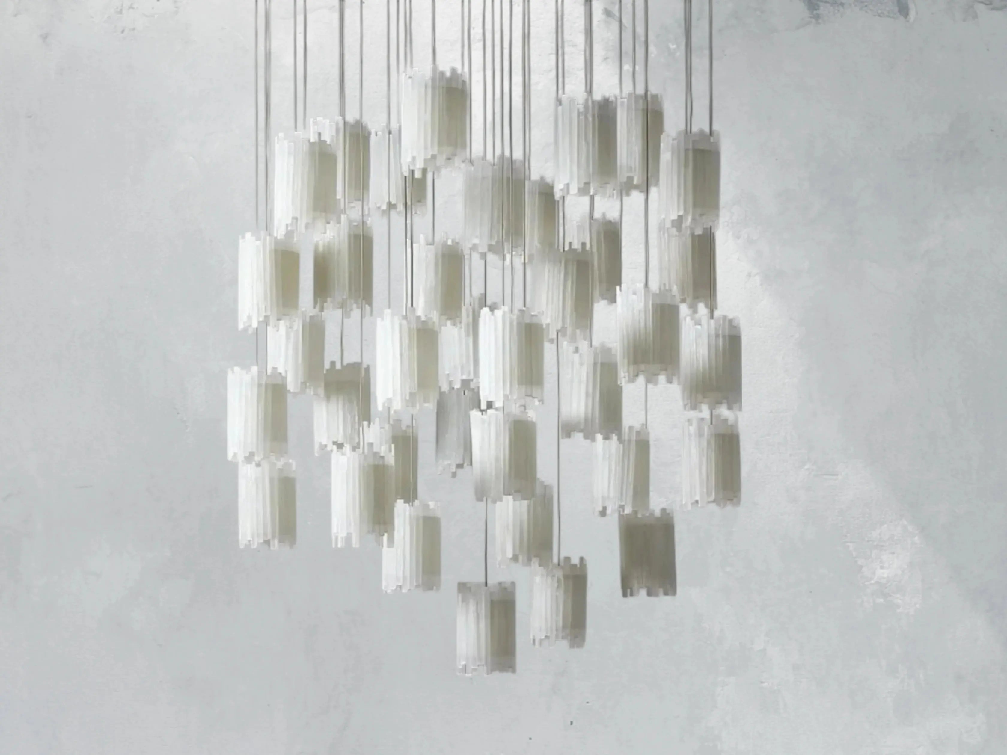 Jaina Selenite Round Chandelier ZELNO LIGHTING