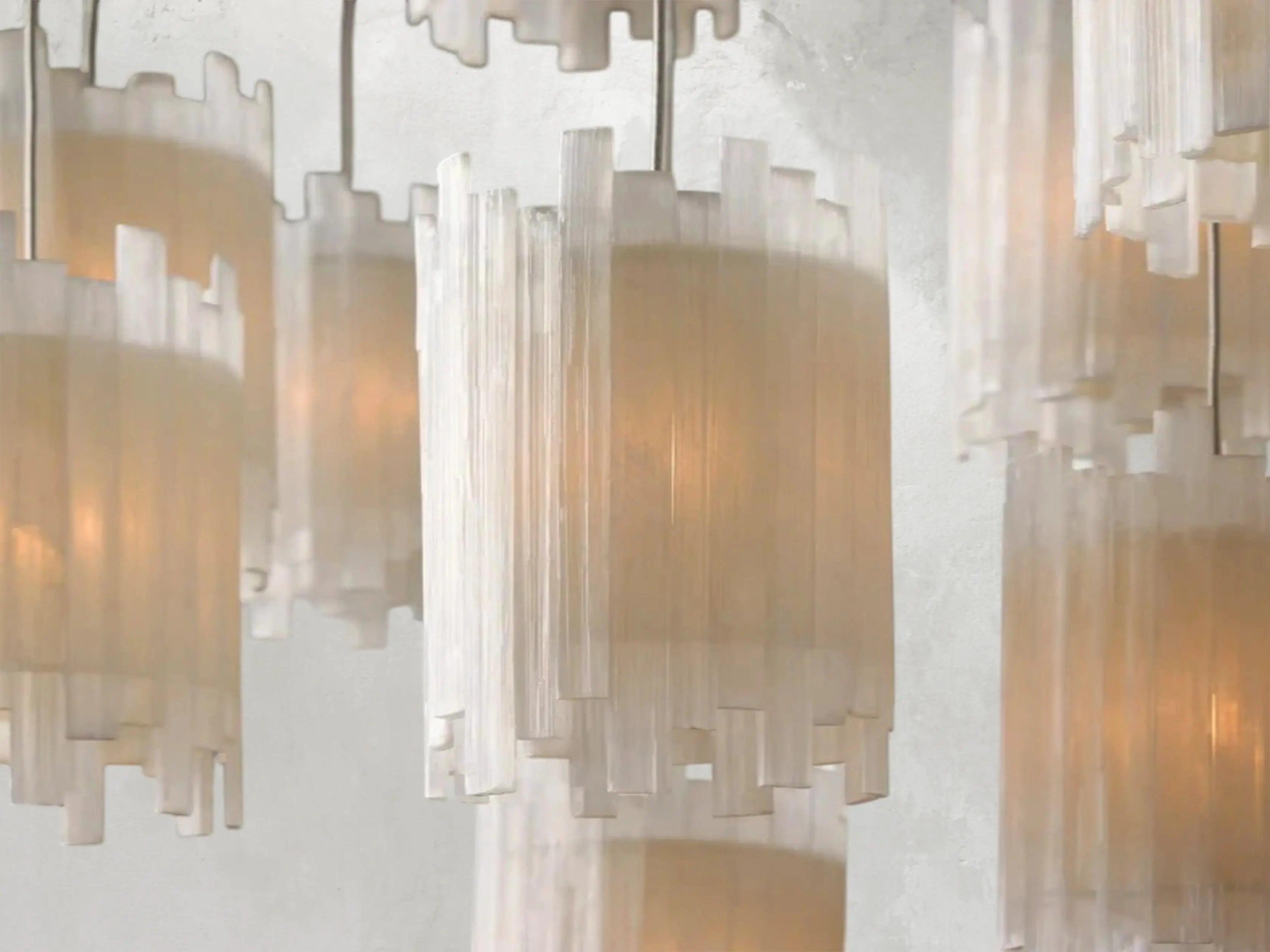 Jaina Selenite Round Chandelier ZELNO LIGHTING