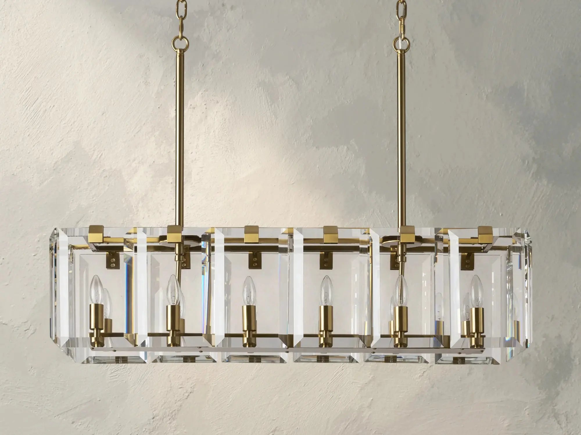 Kamaya Rectangular Chandelier ZELNO LIGHTING