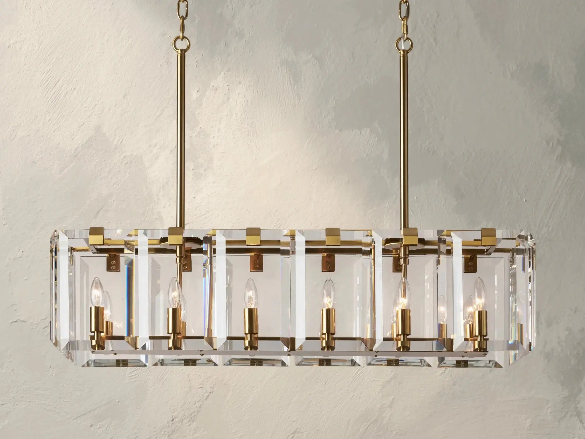 Kamaya Rectangular Chandelier ZELNO LIGHTING