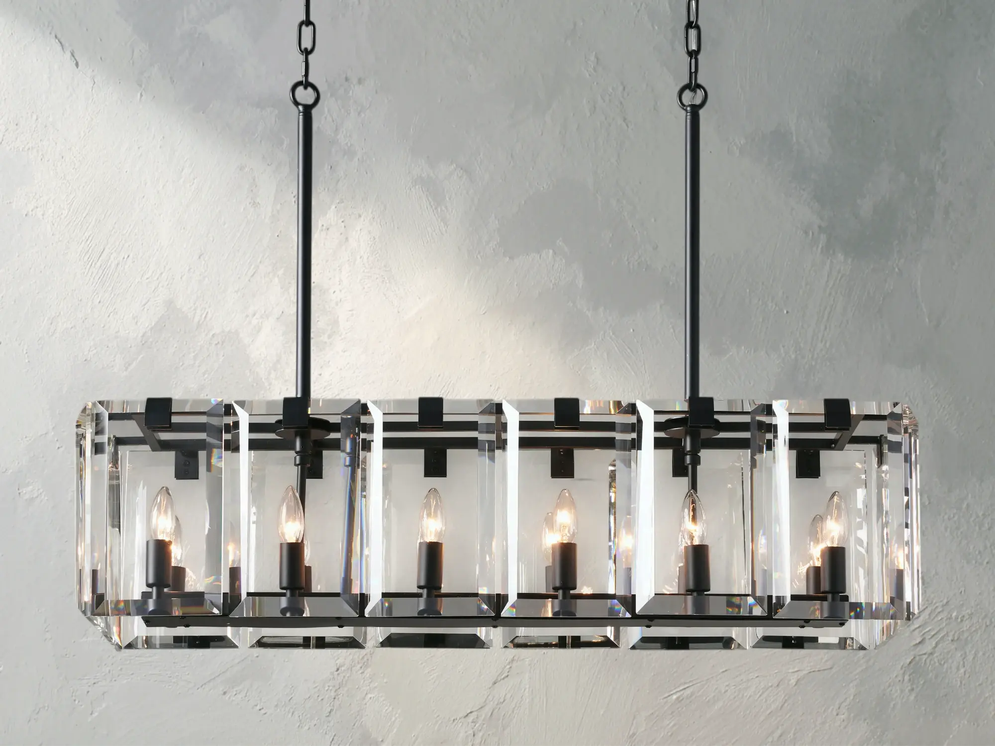 Kamaya Rectangular Chandelier ZELNO LIGHTING