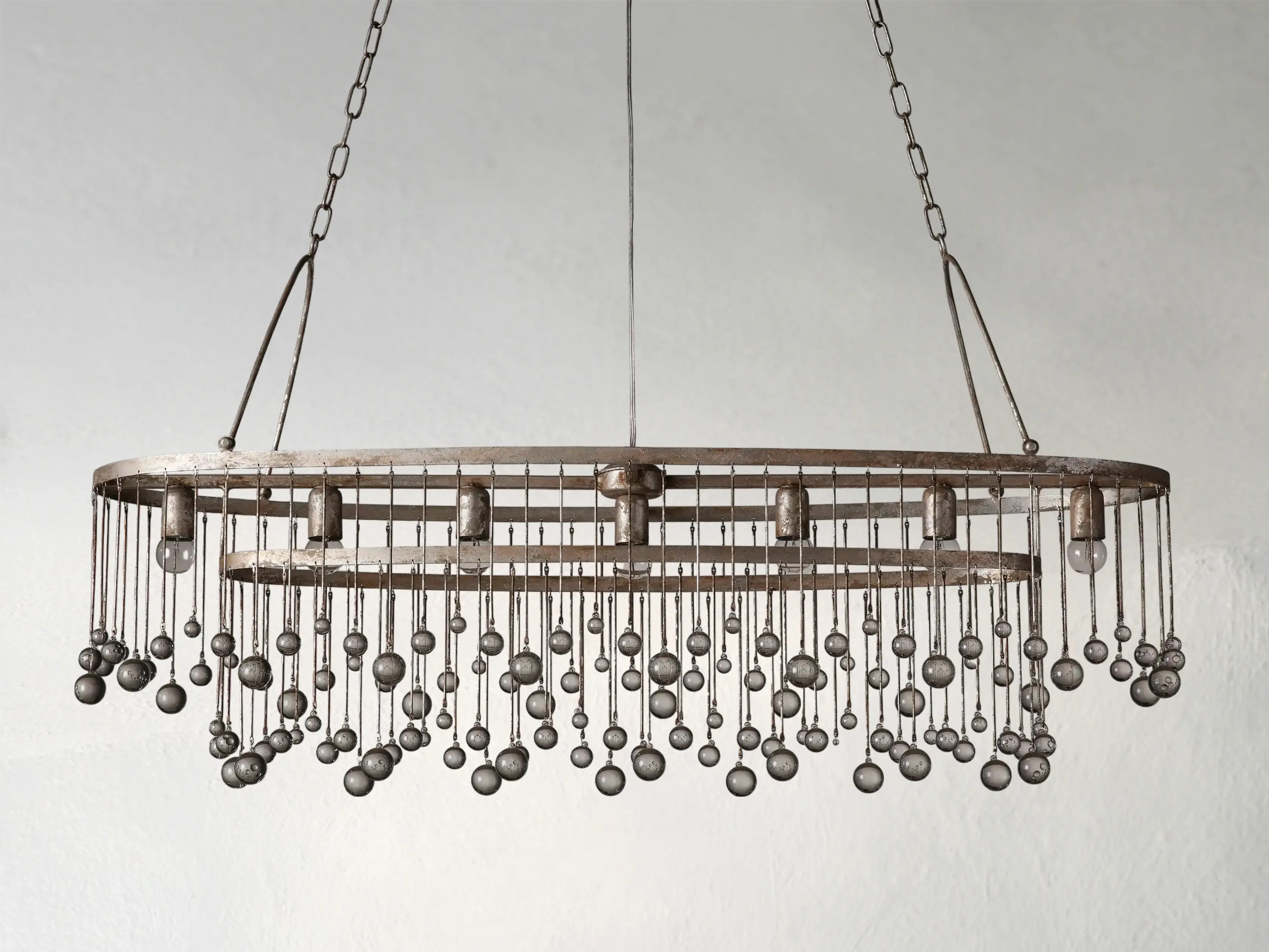 Galior Oval Chandelier ZELNO LIGHTING