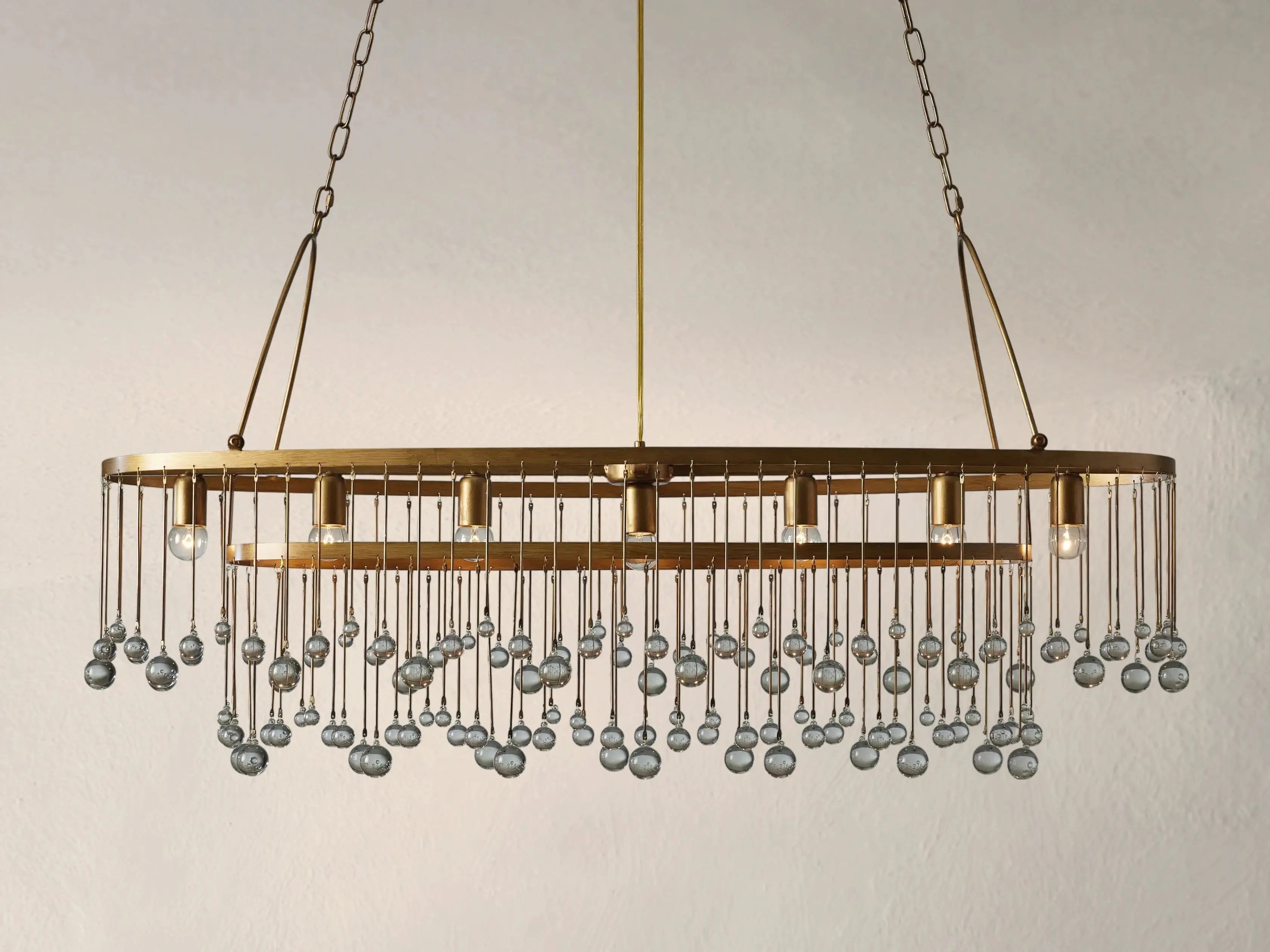 Galior Oval Chandelier ZELNO LIGHTING