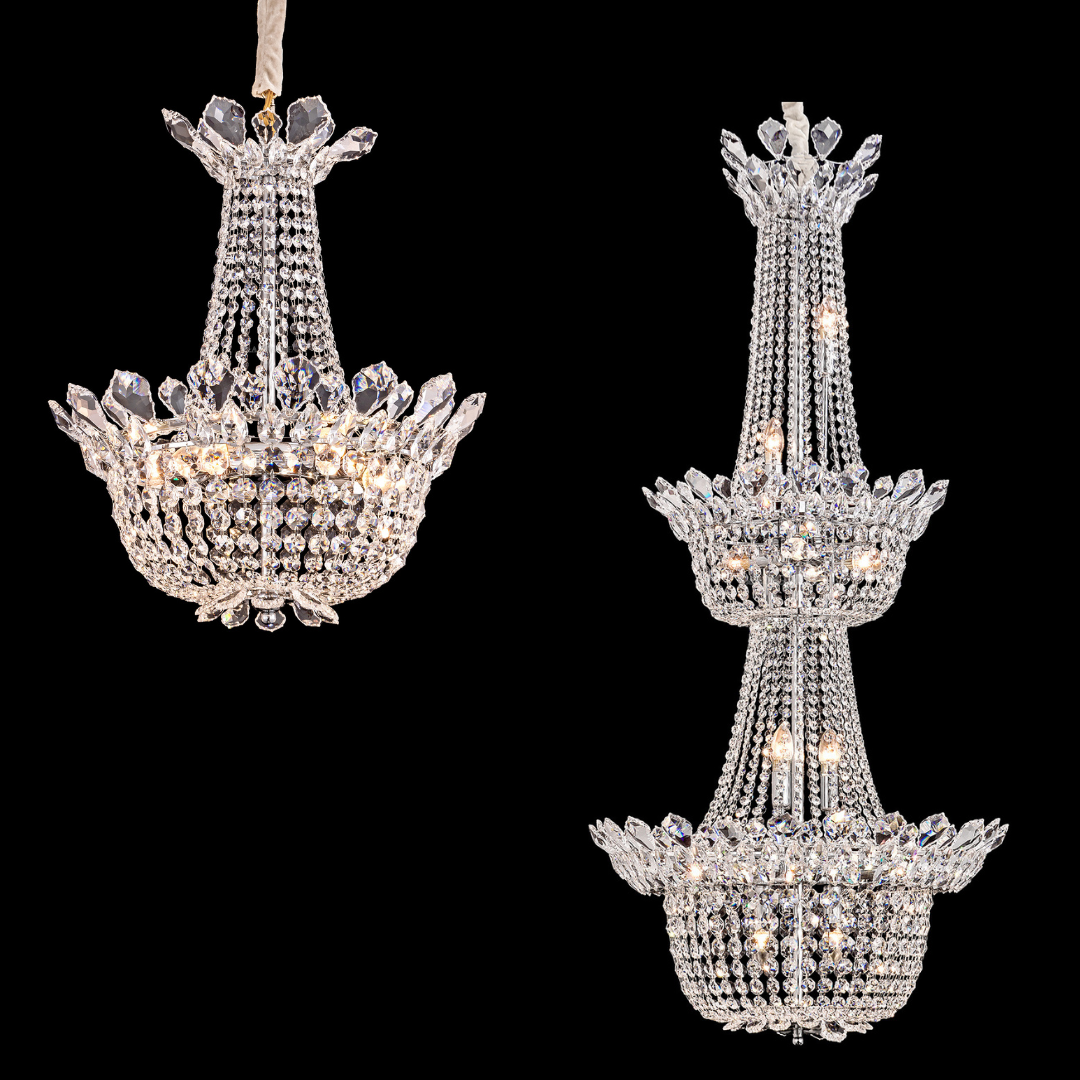Luxury Empire Branch Crystal Chandelier Pendant Light for Entryway and Foyer - Zelnolighting