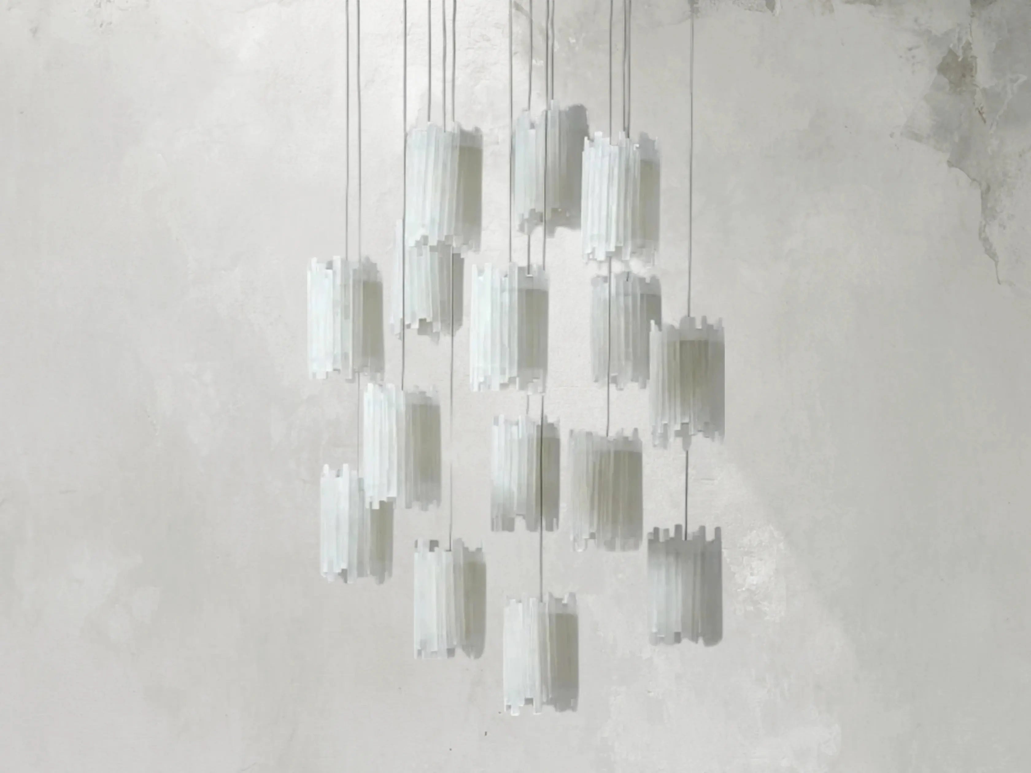 Jaina Selenite Round Chandelier ZELNO LIGHTING