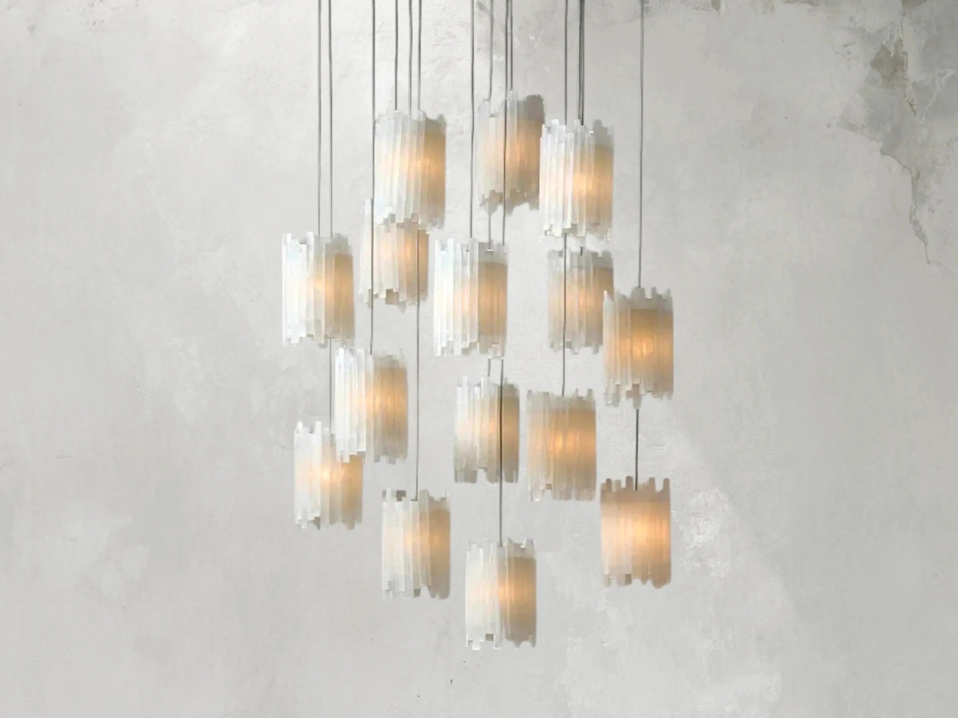 Jaina Selenite Round Chandelier ZELNO LIGHTING