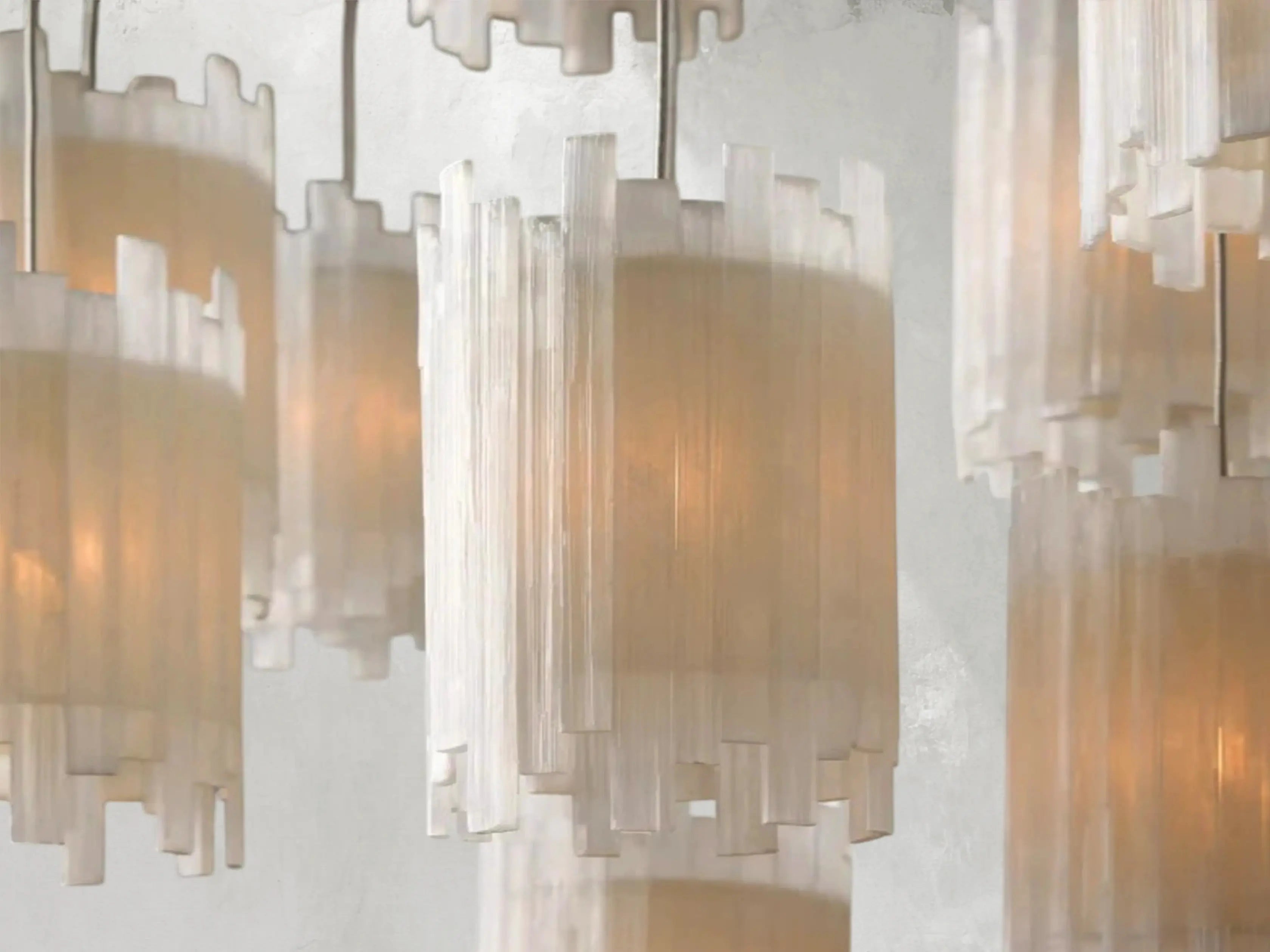 Jaina Selenite Round Chandelier ZELNO LIGHTING