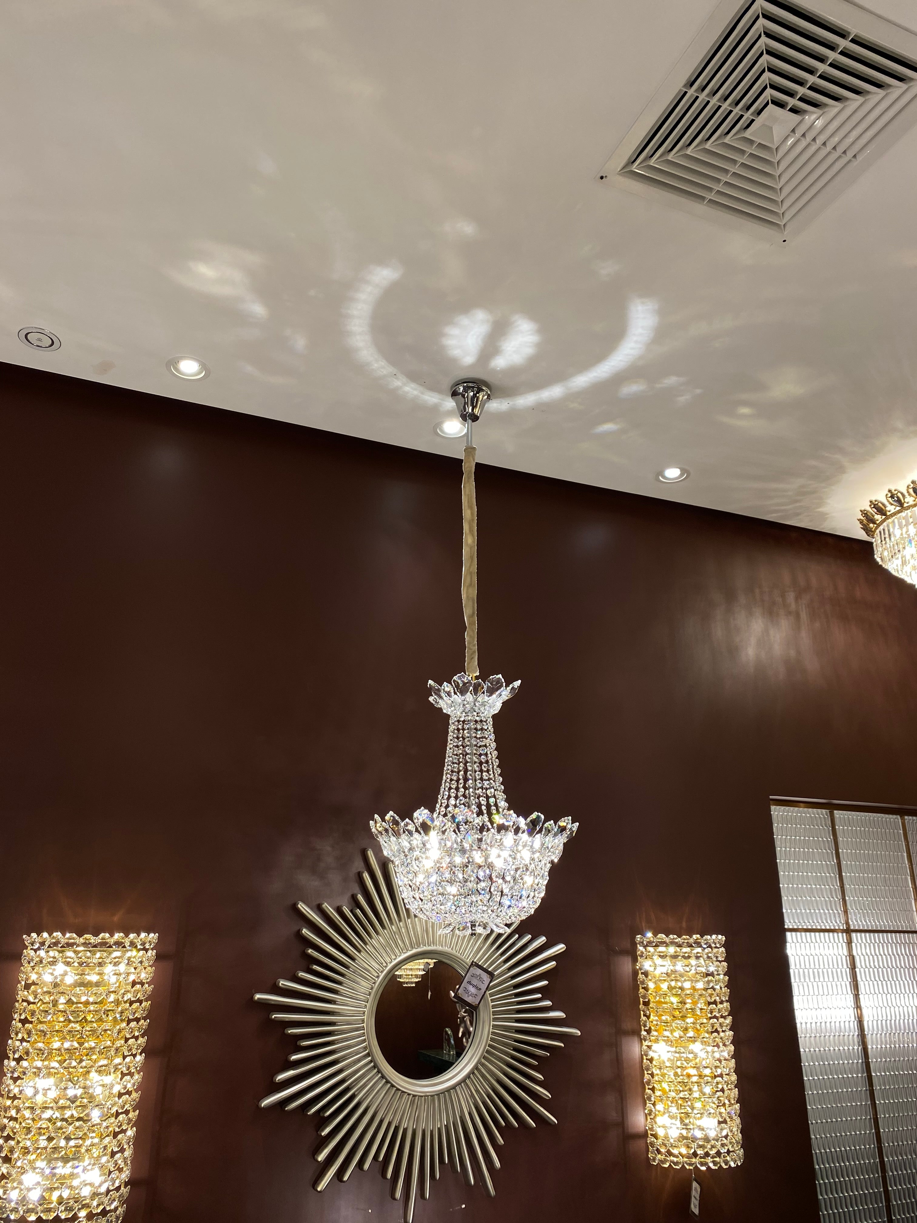 Luxury Empire Branch Crystal Chandelier Pendant Light for Entryway and Foyer - Zelnolighting
