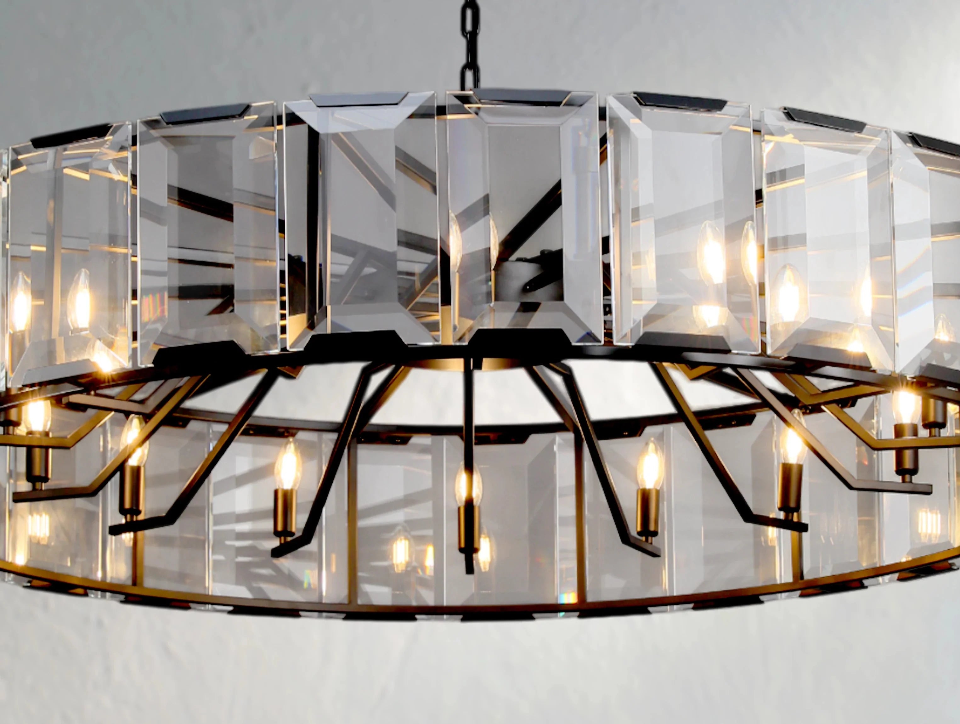Valonne Crystal Round Chandelier ZELNO LIGHTING
