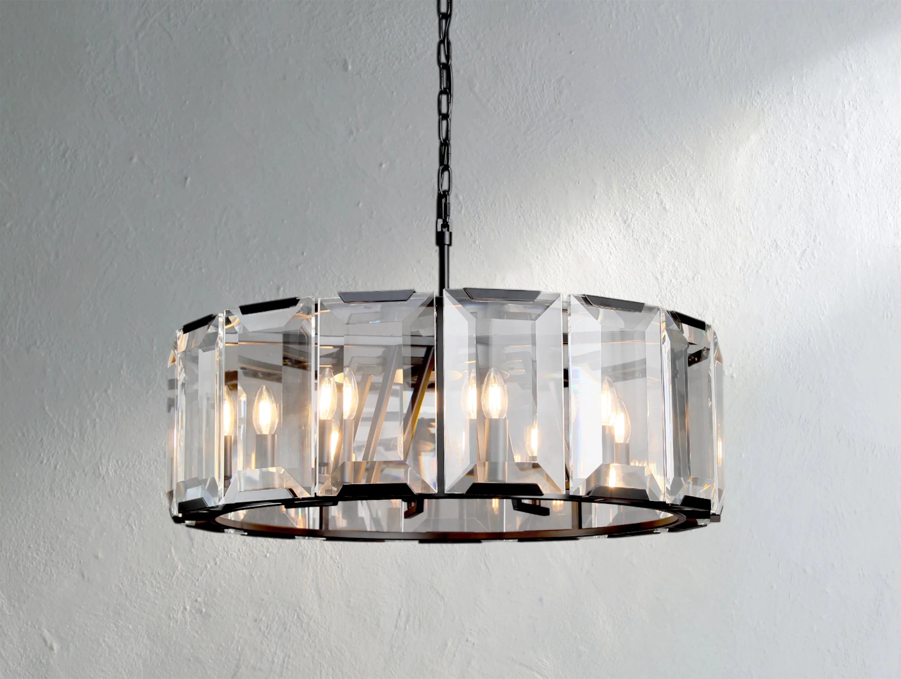 Valonne Crystal Round Chandelier ZELNO LIGHTING