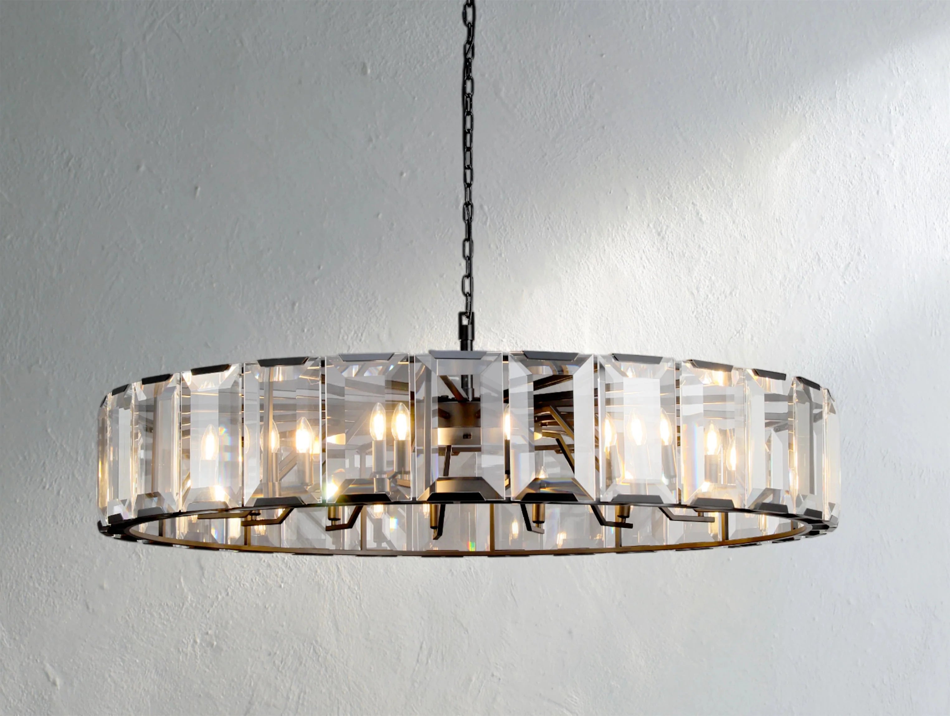 Valonne Crystal Round Chandelier ZELNO LIGHTING