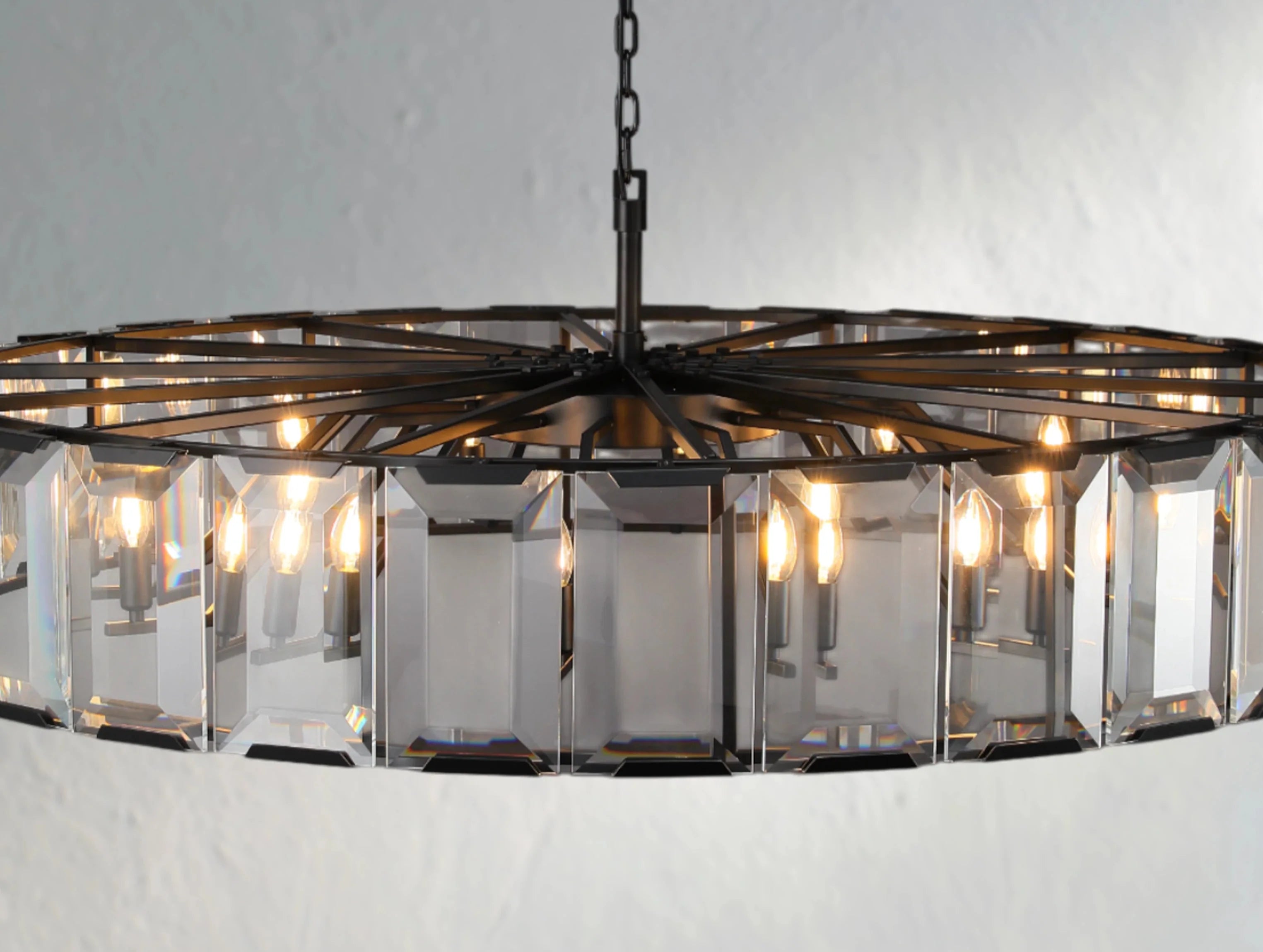 Valonne Crystal Round Chandelier ZELNO LIGHTING