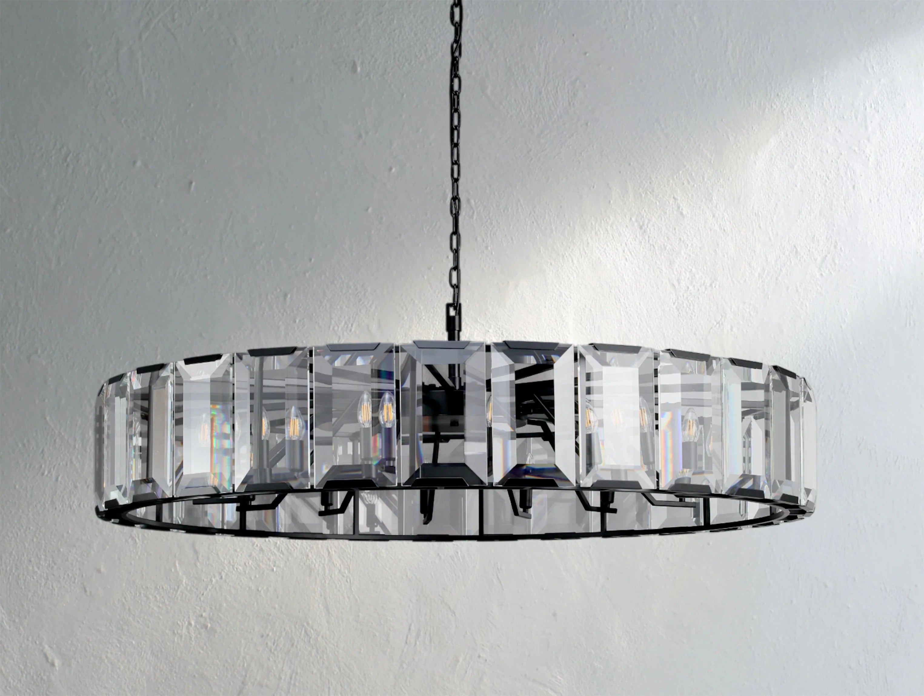 Valonne Crystal Round Chandelier ZELNO LIGHTING
