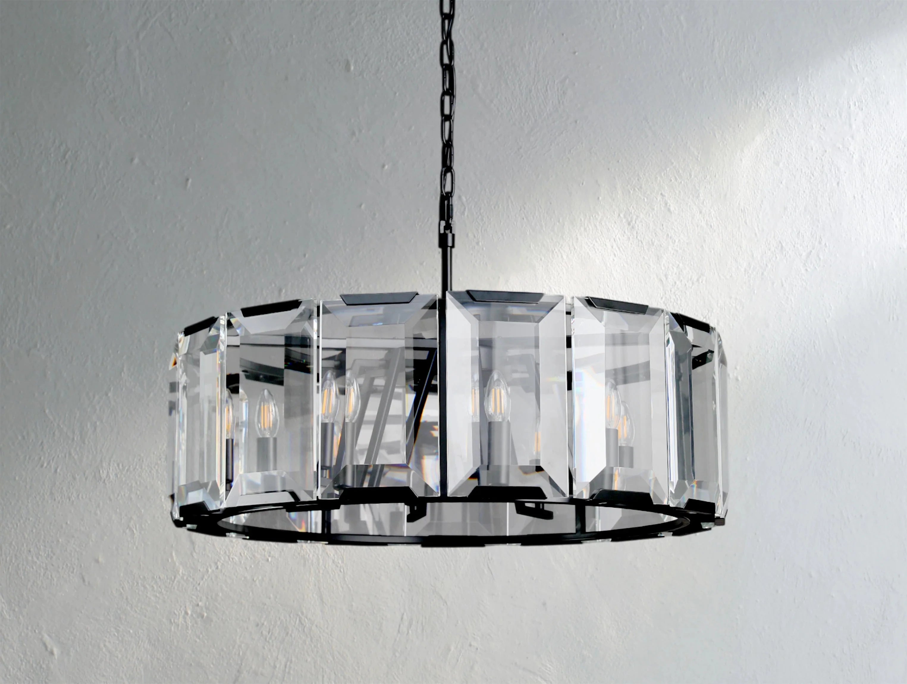 Valonne Crystal Round Chandelier ZELNO LIGHTING